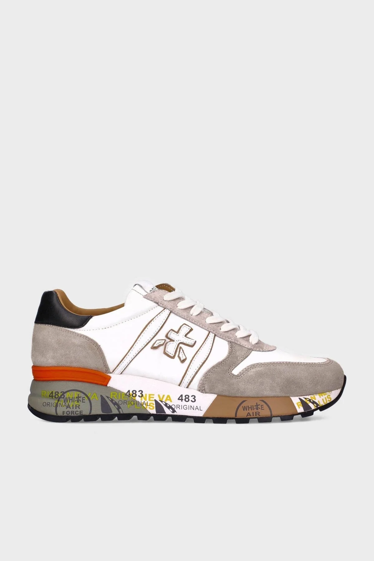 Premiata Logolu Hakiki Deri Sneaker Erkek Ayakkabı LANDER 5678 BEYAZ - 1