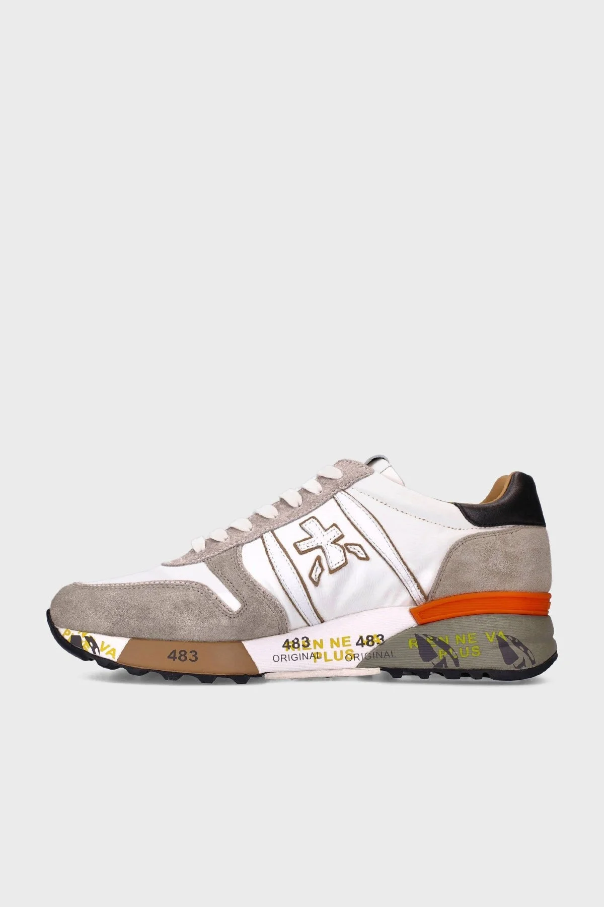 Premiata Logolu Hakiki Deri Sneaker Erkek Ayakkabı LANDER 5678 BEYAZ - 3