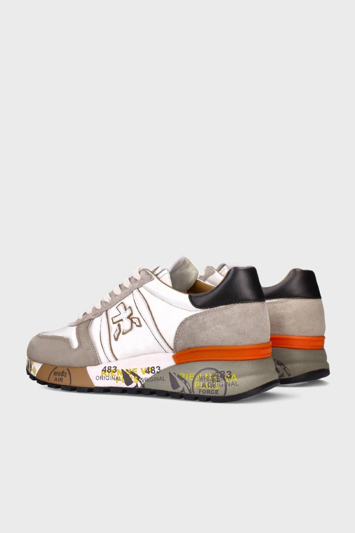 Premiata Logolu Hakiki Deri Sneaker Erkek Ayakkabı LANDER 5678 BEYAZ - 4