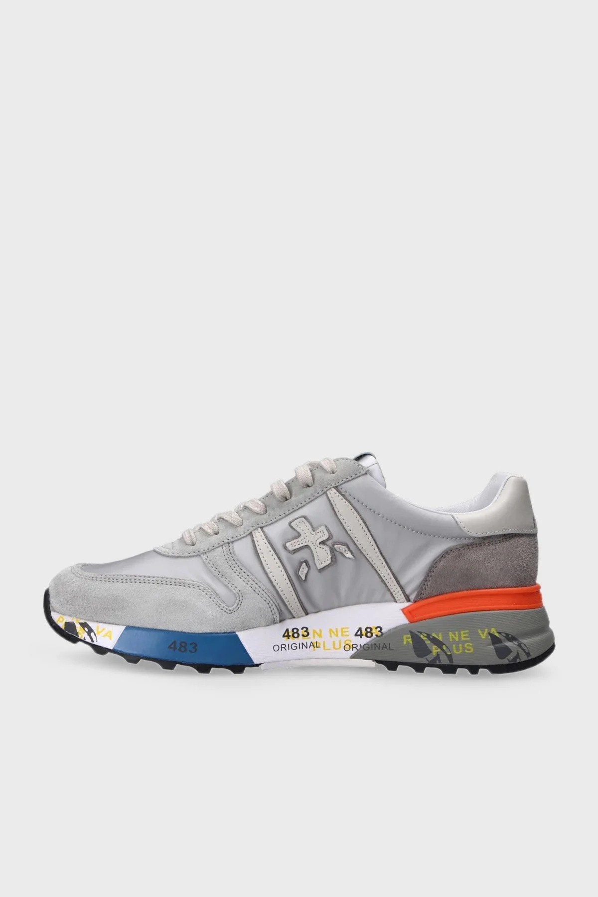 Premiata Logolu Hakiki Deri Sneaker Erkek Ayakkabı LANDER 6130 GRİ - 2