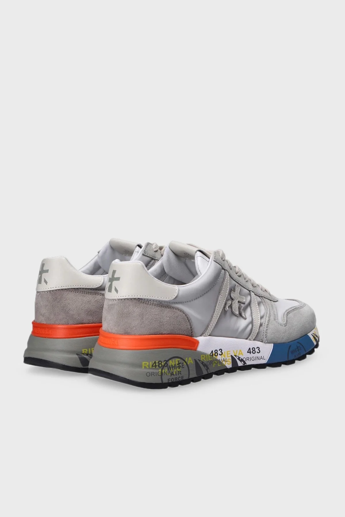 Premiata Logolu Hakiki Deri Sneaker Erkek Ayakkabı LANDER 6130 GRİ - 4