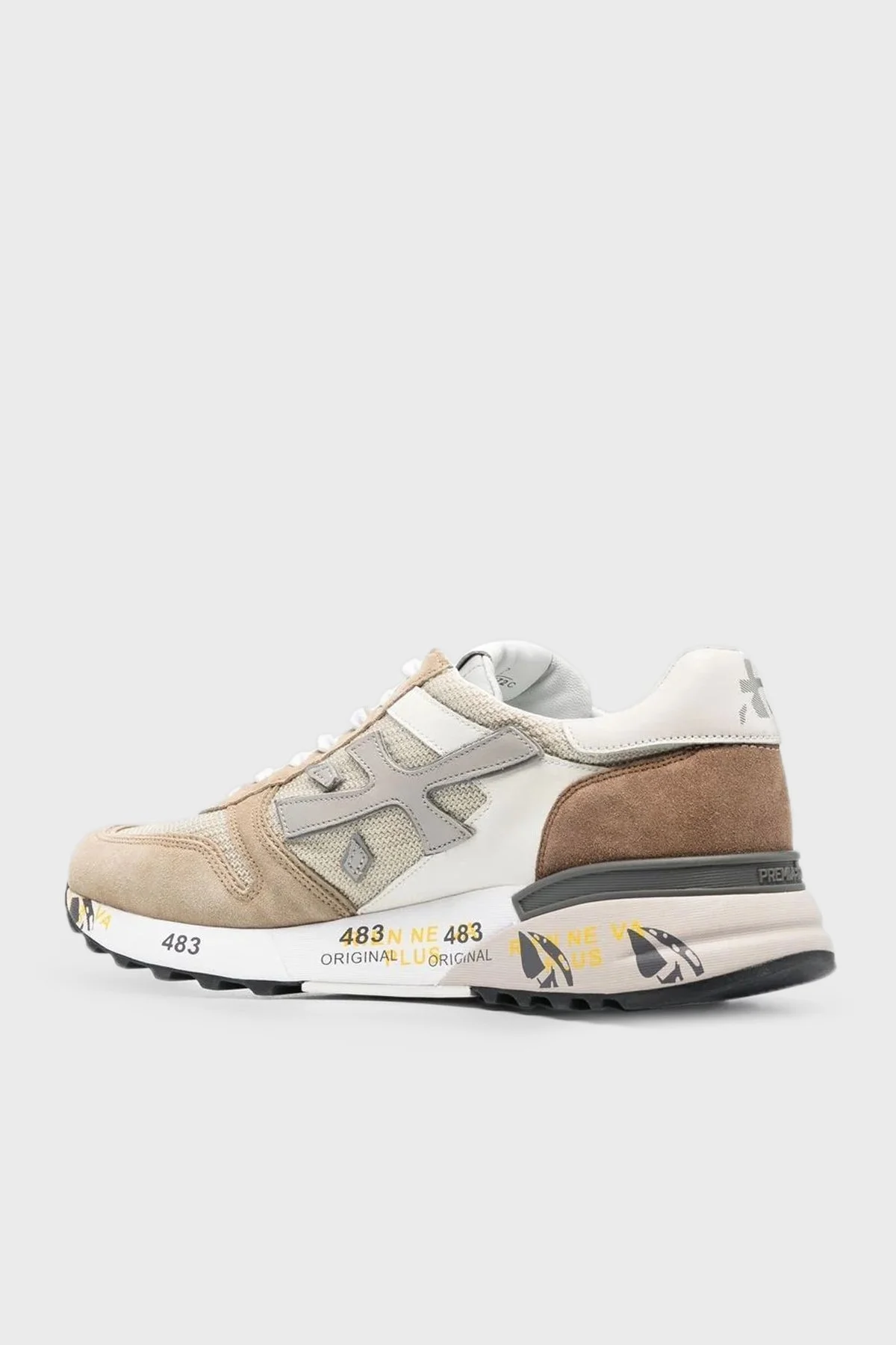 Premiata Logolu Hakiki Deri Sneaker Erkek Ayakkabı MICK 6172 BEJ-KAHVE - 2