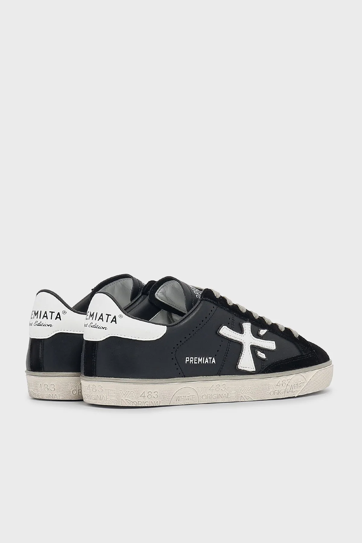 Premiata Logolu Hakiki Deri Sneaker Erkek Ayakkabı STEVEN 5439 SİYAH - 3