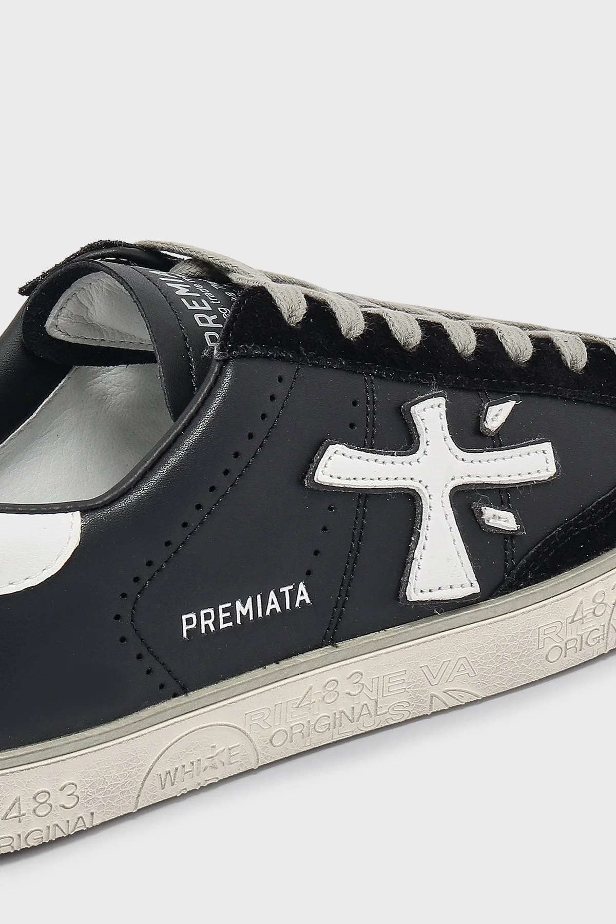 Premiata Logolu Hakiki Deri Sneaker Erkek Ayakkabı STEVEN 5439 SİYAH - 4