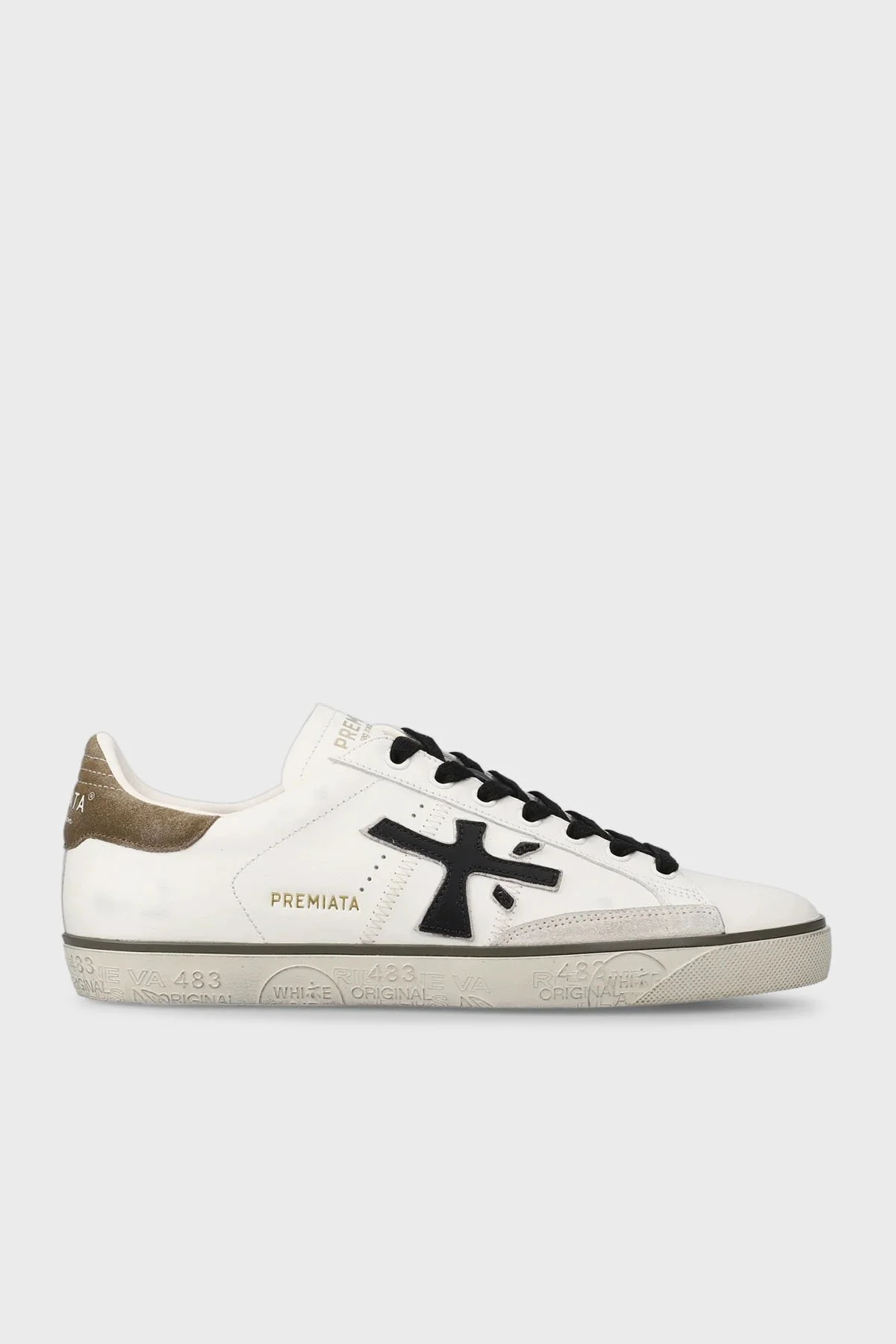 Premiata Logolu Hakiki Deri Sneaker Erkek Ayakkabı STEVEN 7630 BEYAZ - 1