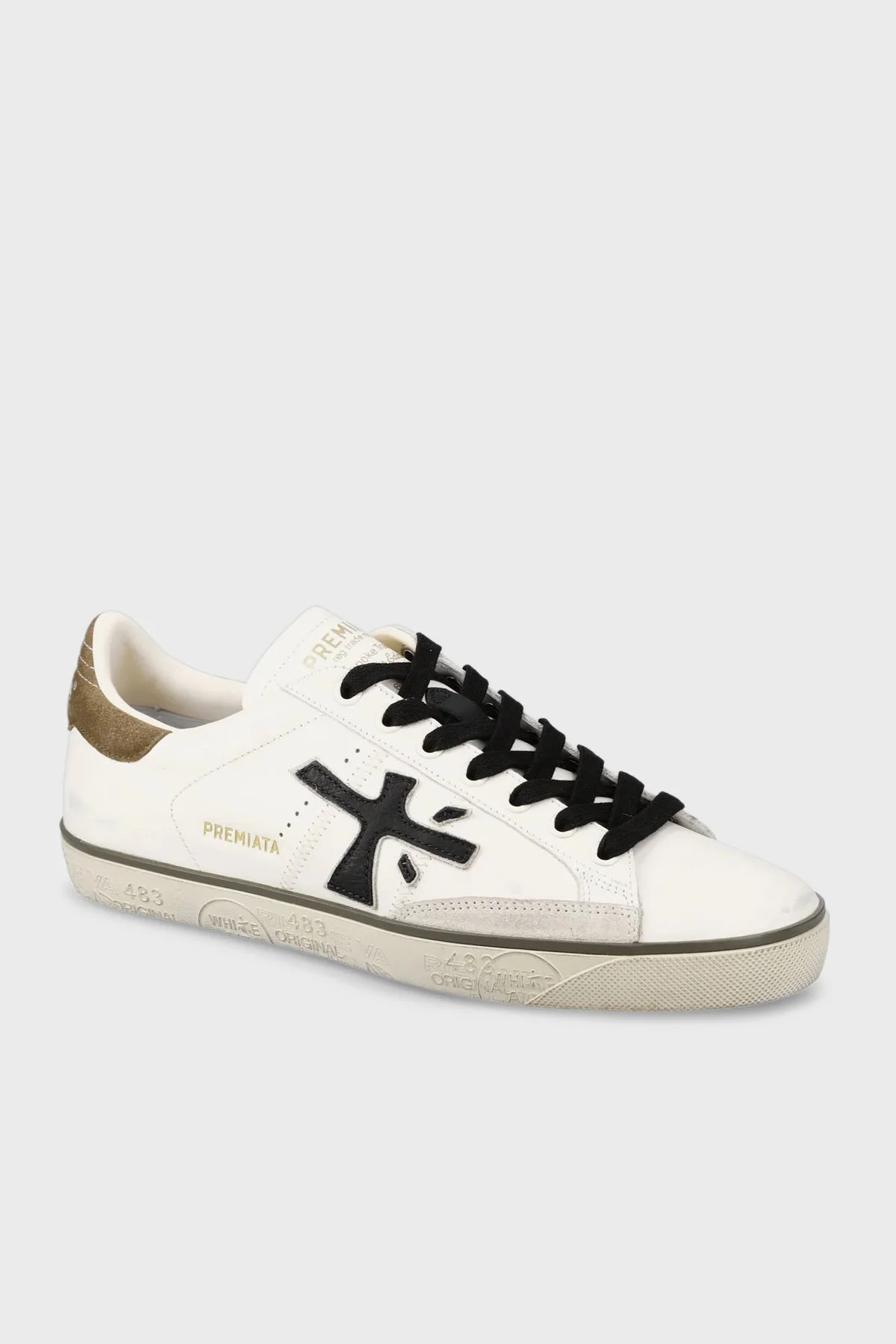 Premiata Logolu Hakiki Deri Sneaker Erkek Ayakkabı STEVEN 7630 BEYAZ - 2