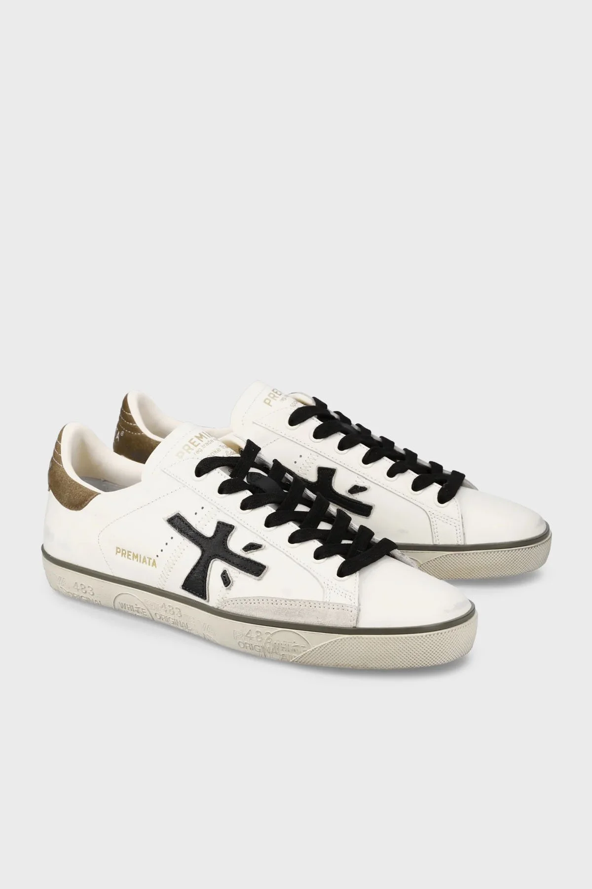 Premiata Logolu Hakiki Deri Sneaker Erkek Ayakkabı STEVEN 7630 BEYAZ - 3