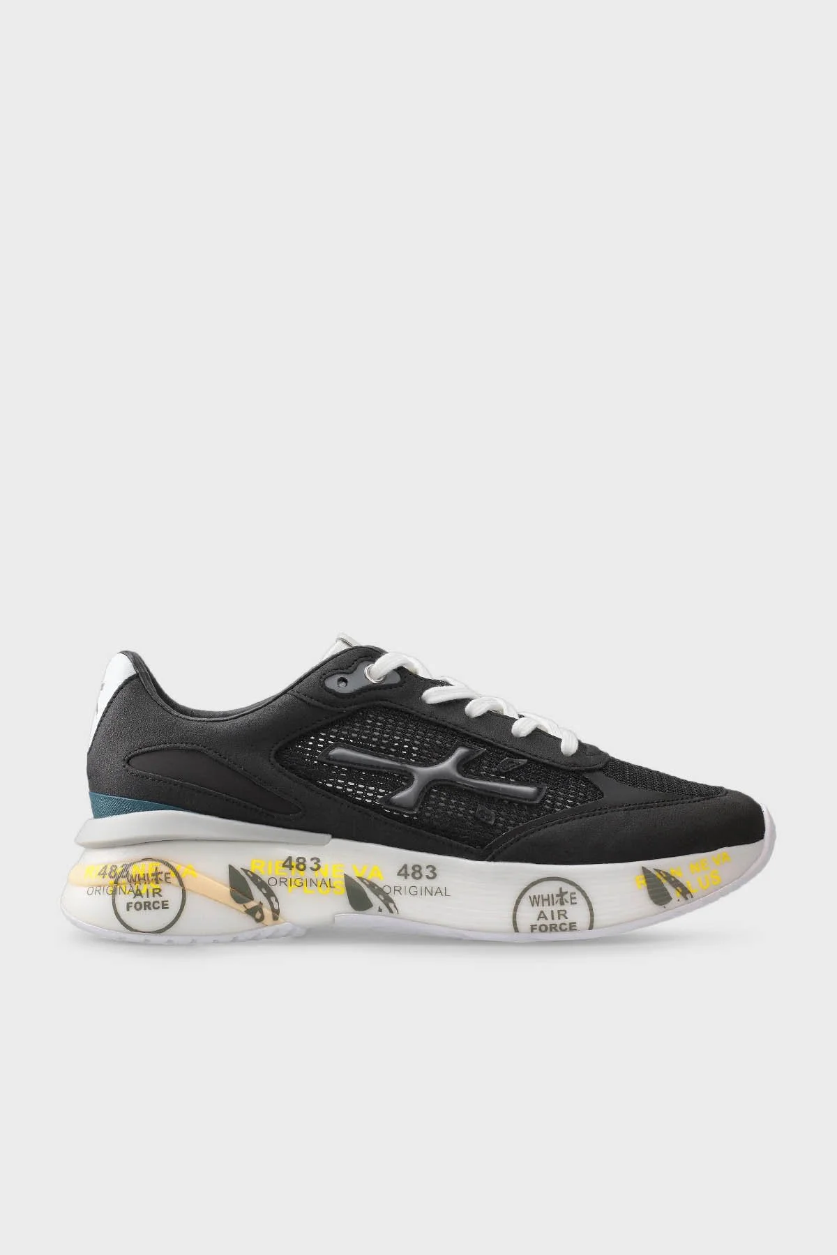 Premiata Logolu Sneaker Erkek Ayakkabı MOE RUN 6335 SİYAH - 1