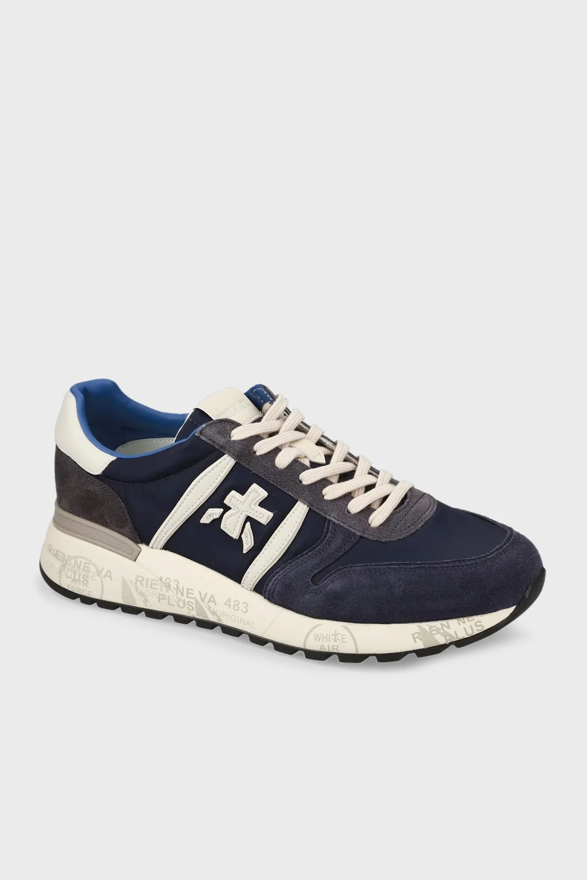 Premiata Logolu Süet Detaylı Sneaker Erkek Ayakkabı LANDER 7204 LACİVERT - 10