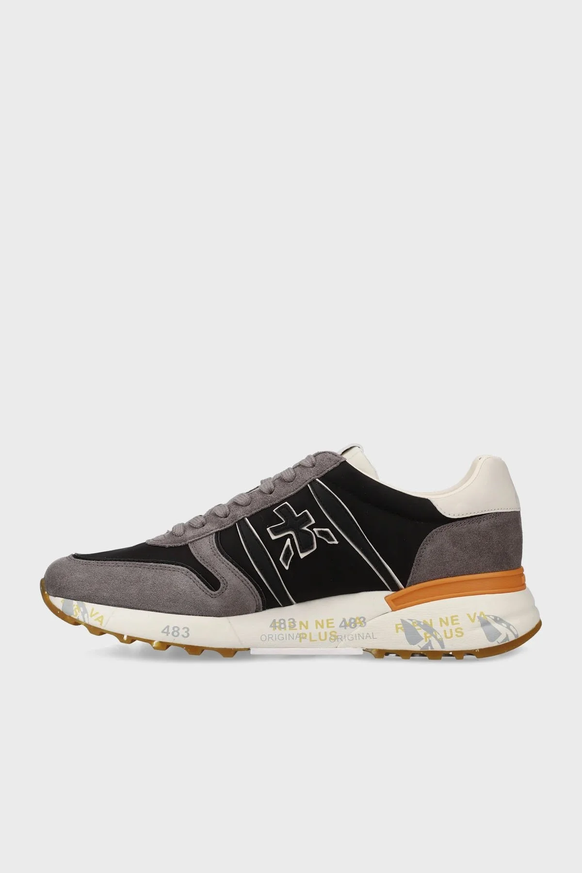 Premiata Logolu Süet Detaylı Sneaker Erkek Ayakkabı LANDER 7207 SİYAH-GRİ - 8