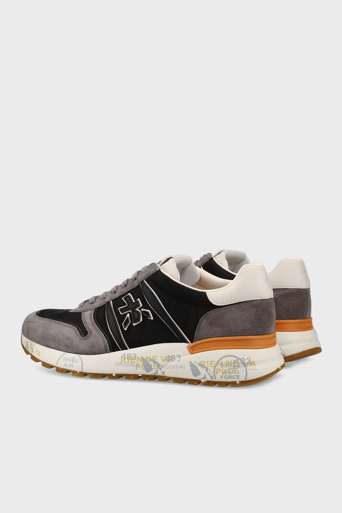 Premiata Logolu Süet Detaylı Sneaker Erkek Ayakkabı LANDER 7207 SİYAH-GRİ - 11