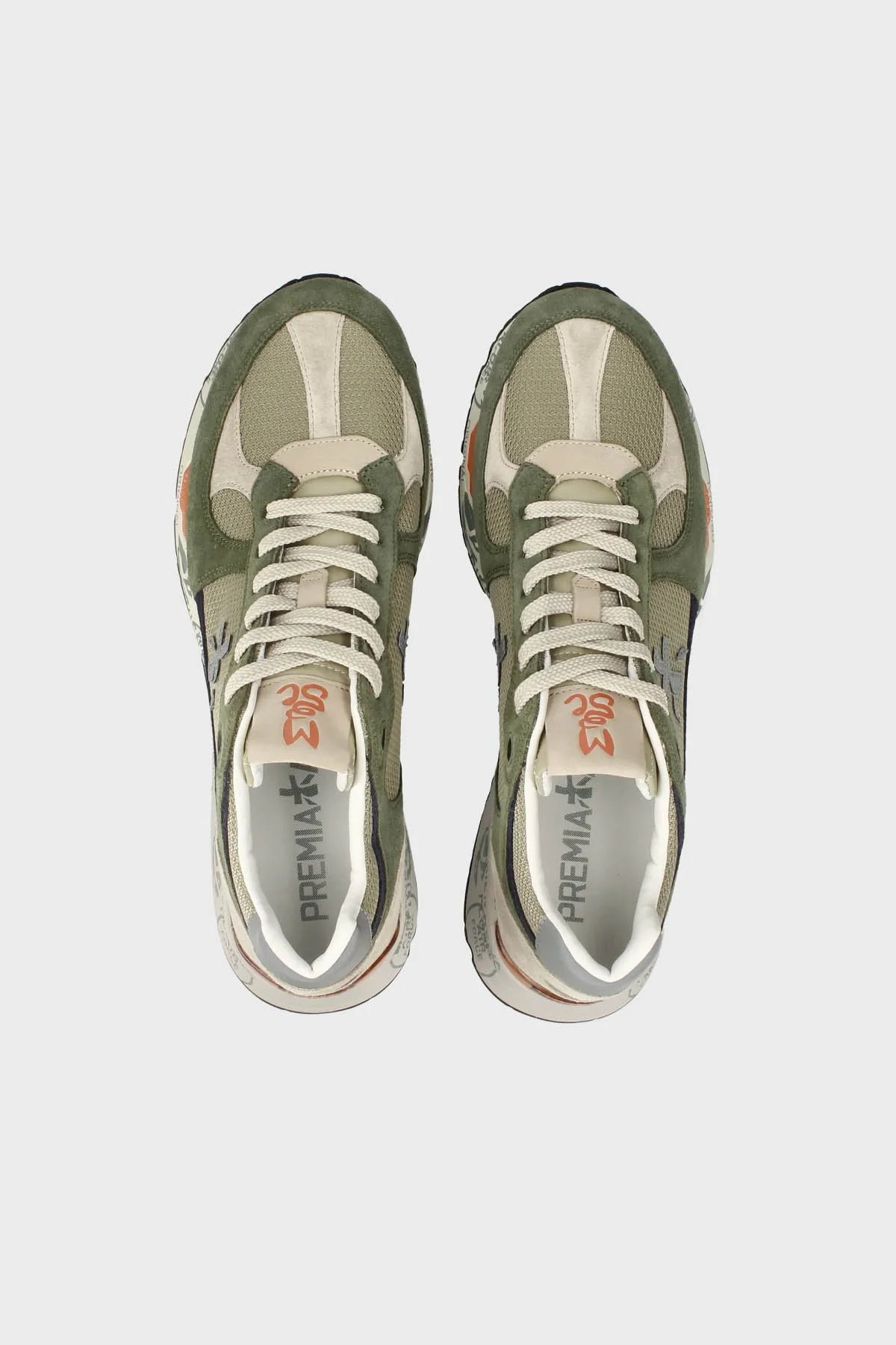 Premiata Logolu Süet Detaylı Sneaker Erkek Ayakkabı MASE 7295 HAKİ - 11