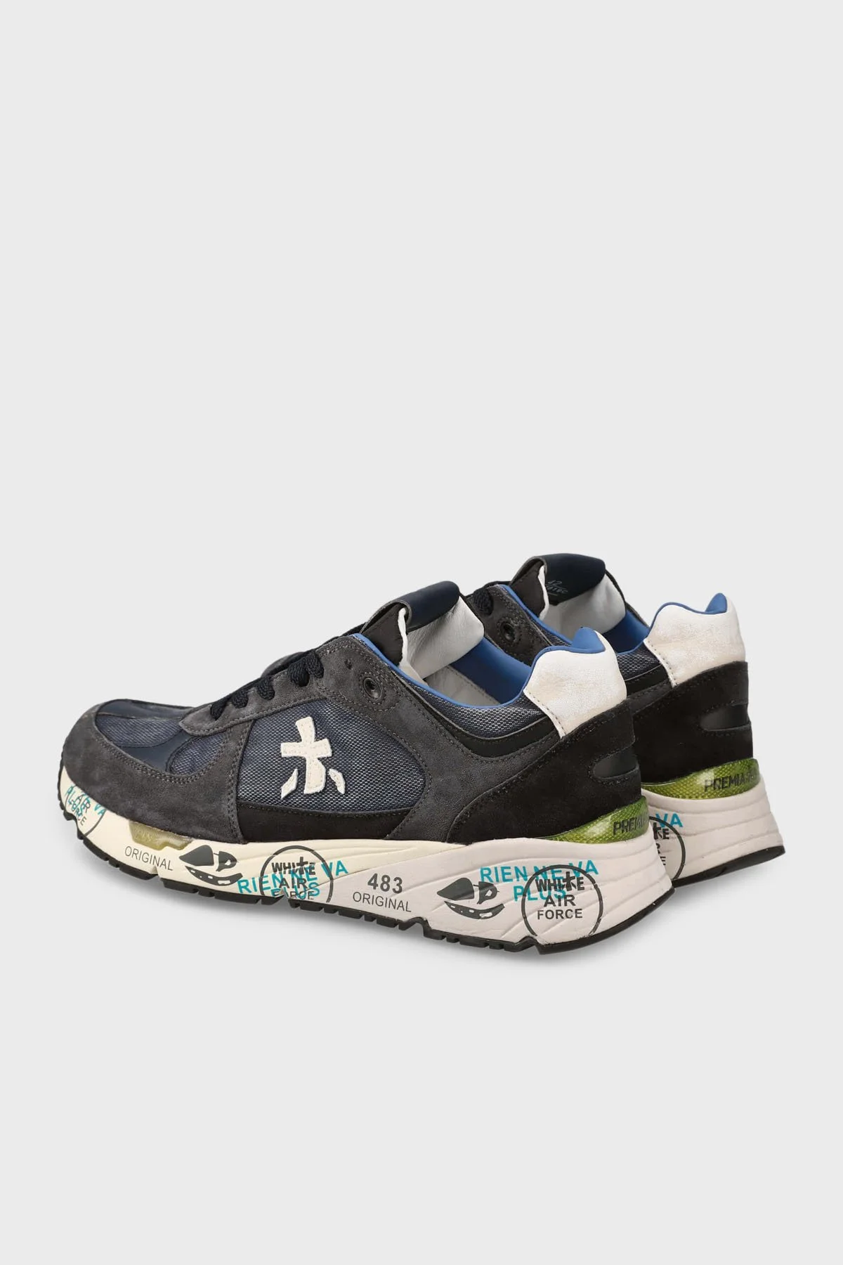 Premiata Logolu Süet Detaylı Sneaker Erkek Ayakkabı MASE 7819 ANTRASİT - 6