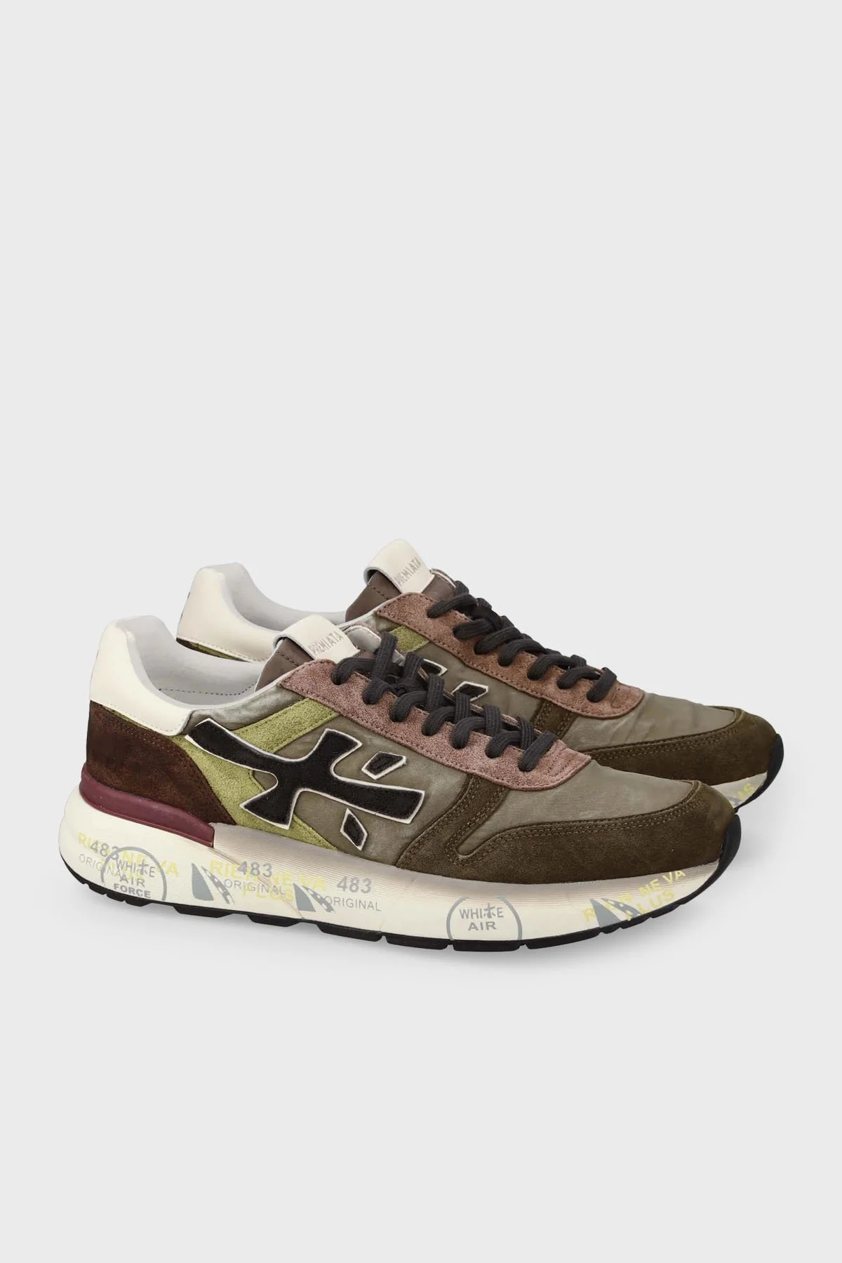 Premiata Logolu Süet Detaylı Sneaker Erkek Ayakkabı MICK 7717 HAKİ - 2