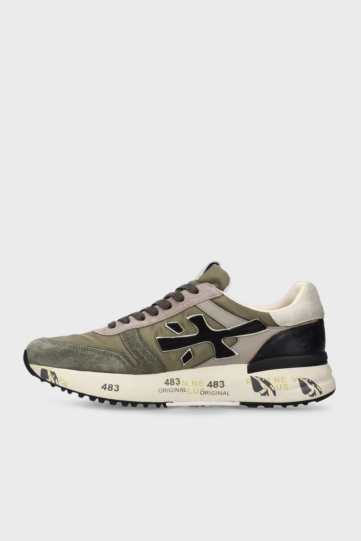 Premiata Logolu Süet Detaylı Sneaker Erkek Ayakkabı MICK 7720 HAKİ - 3