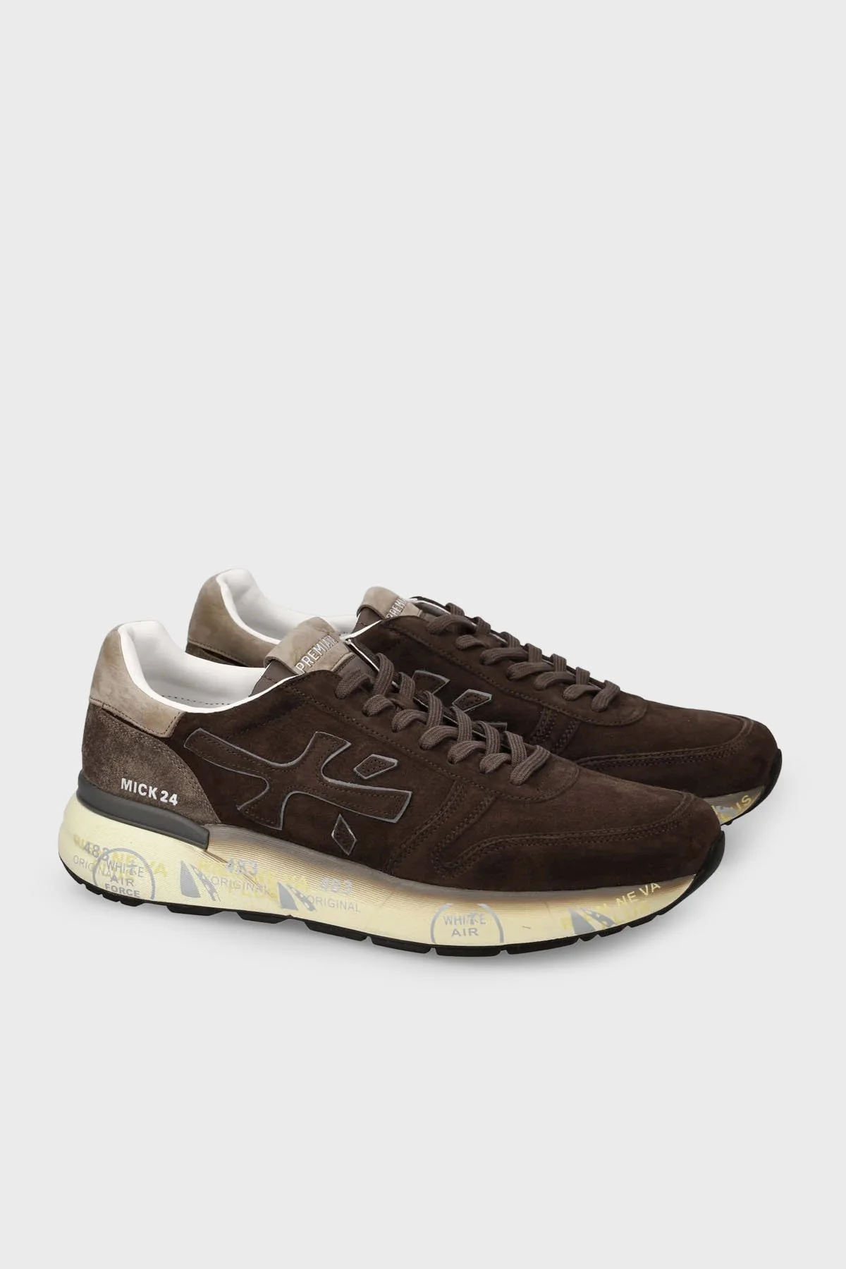 Premiata Logolu Süet Sneaker Erkek Ayakkabı MICK 7898 KAHVE - 3
