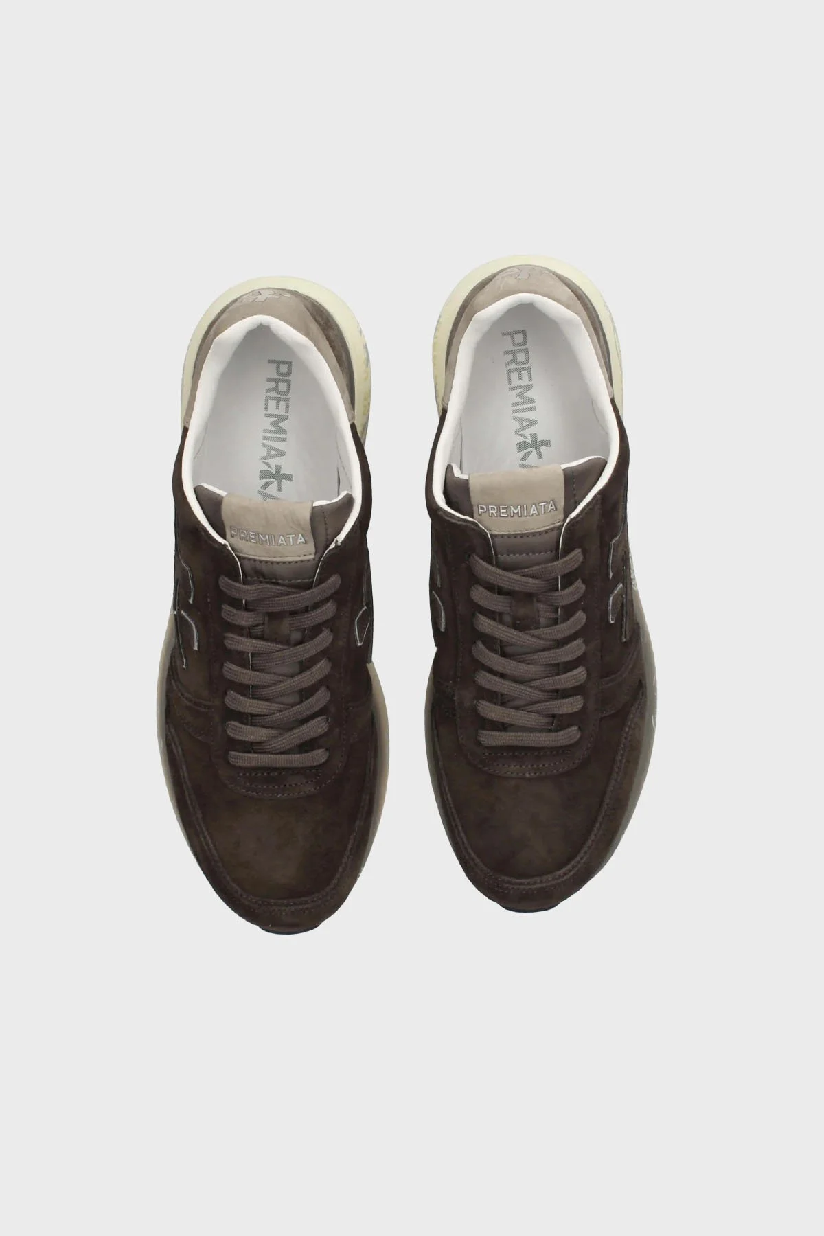 Premiata Logolu Süet Sneaker Erkek Ayakkabı MICK 7898 KAHVE - 4