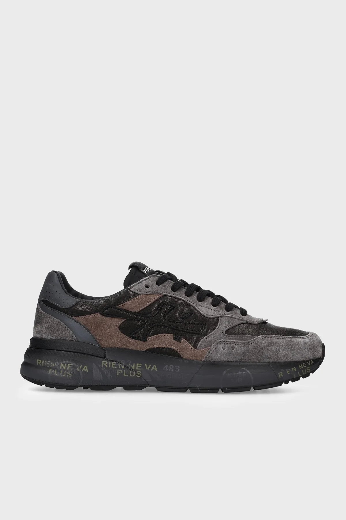 Premiata Logolu Süet Sneaker Erkek Ayakkabı MICK 8452 Antrasit - 1