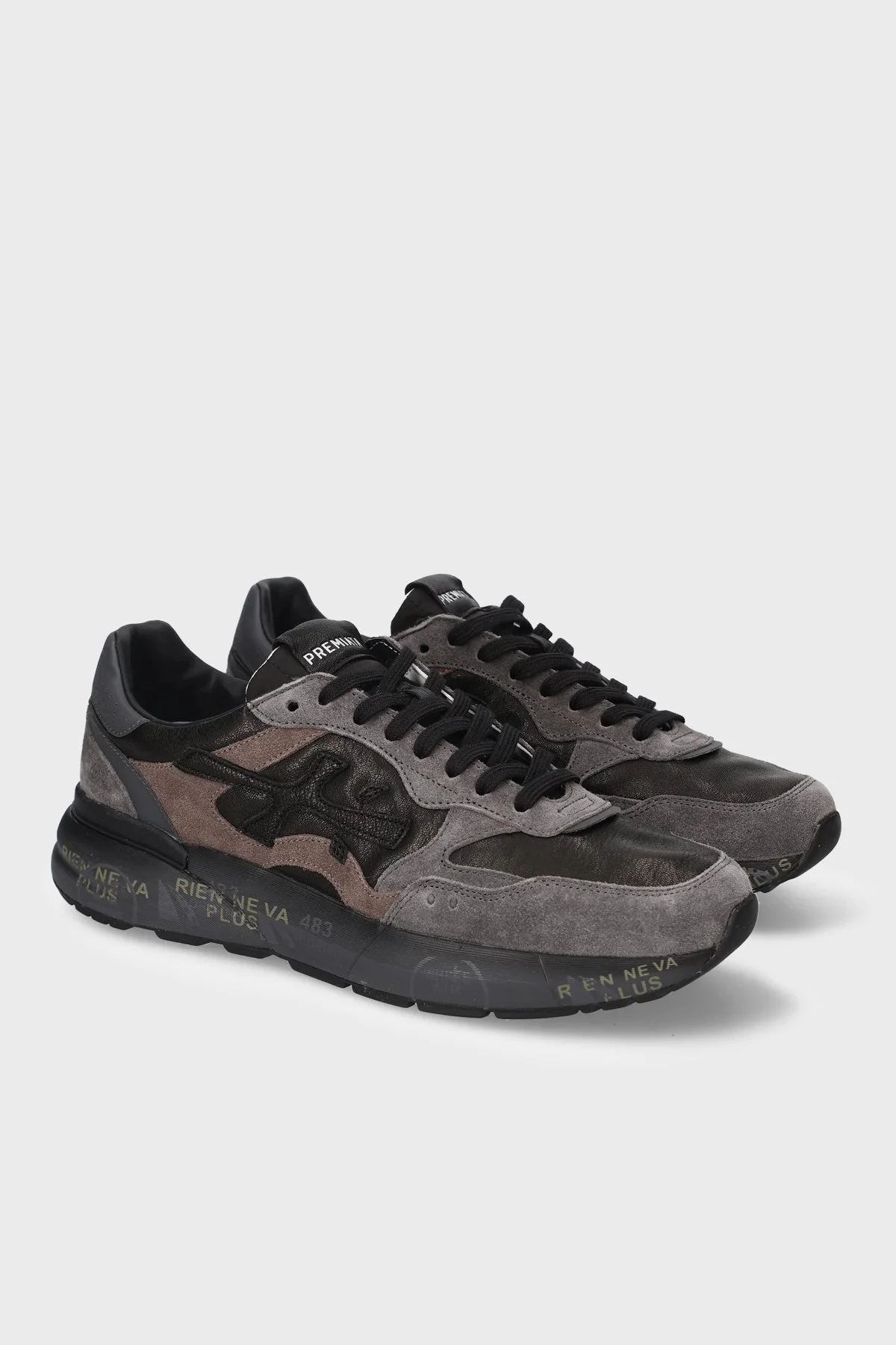 Premiata Logolu Süet Sneaker Erkek Ayakkabı MICK 8452 Antrasit - 2