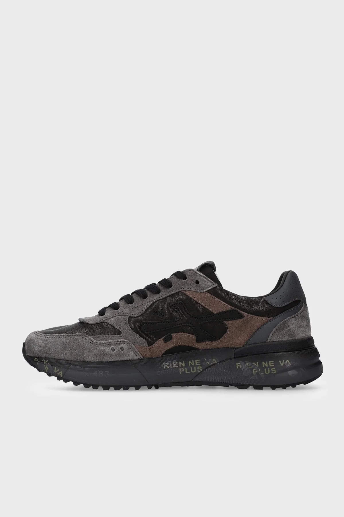 Premiata Logolu Süet Sneaker Erkek Ayakkabı MICK 8452 Antrasit - 3
