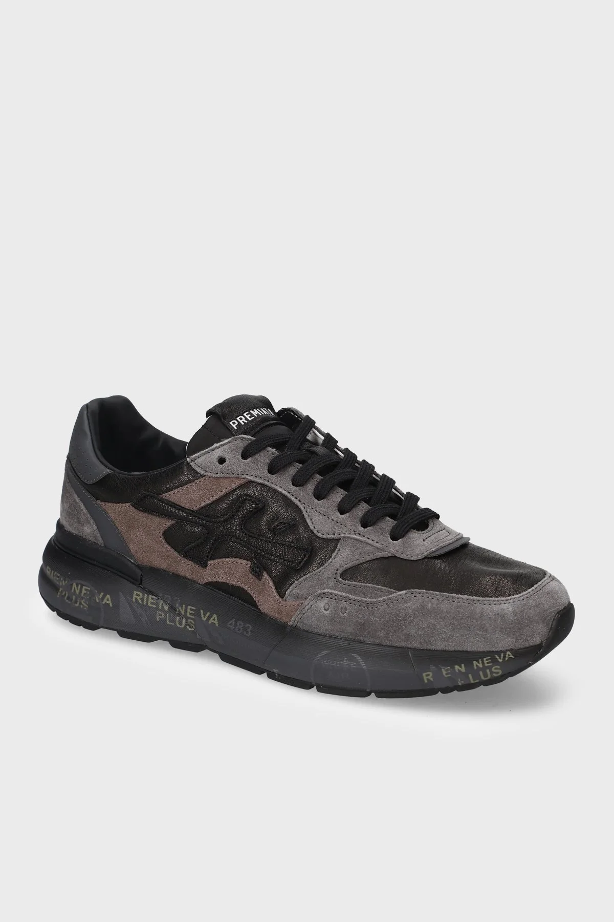 Premiata Logolu Süet Sneaker Erkek Ayakkabı MICK 8452 Antrasit - 4
