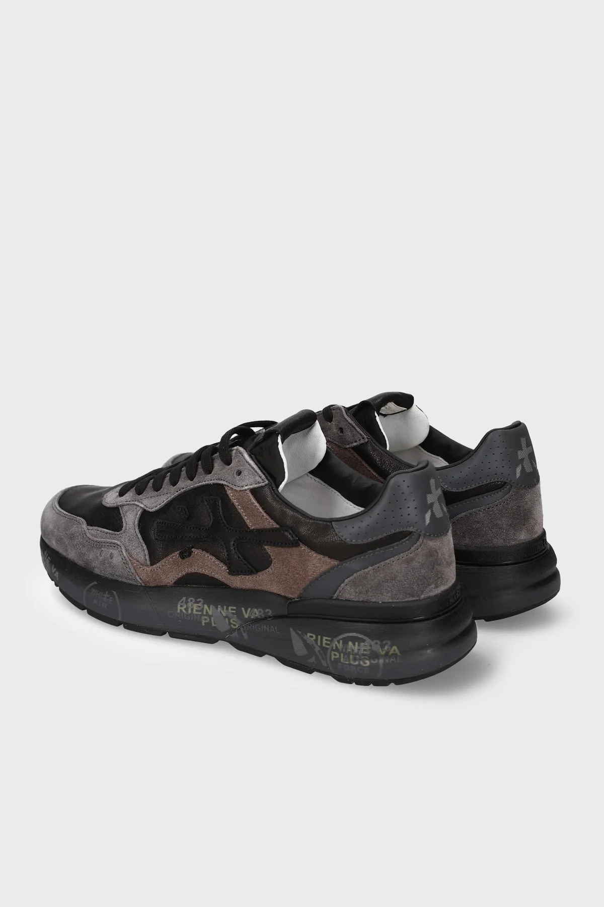 Premiata Logolu Süet Sneaker Erkek Ayakkabı MICK 8452 Antrasit - 5