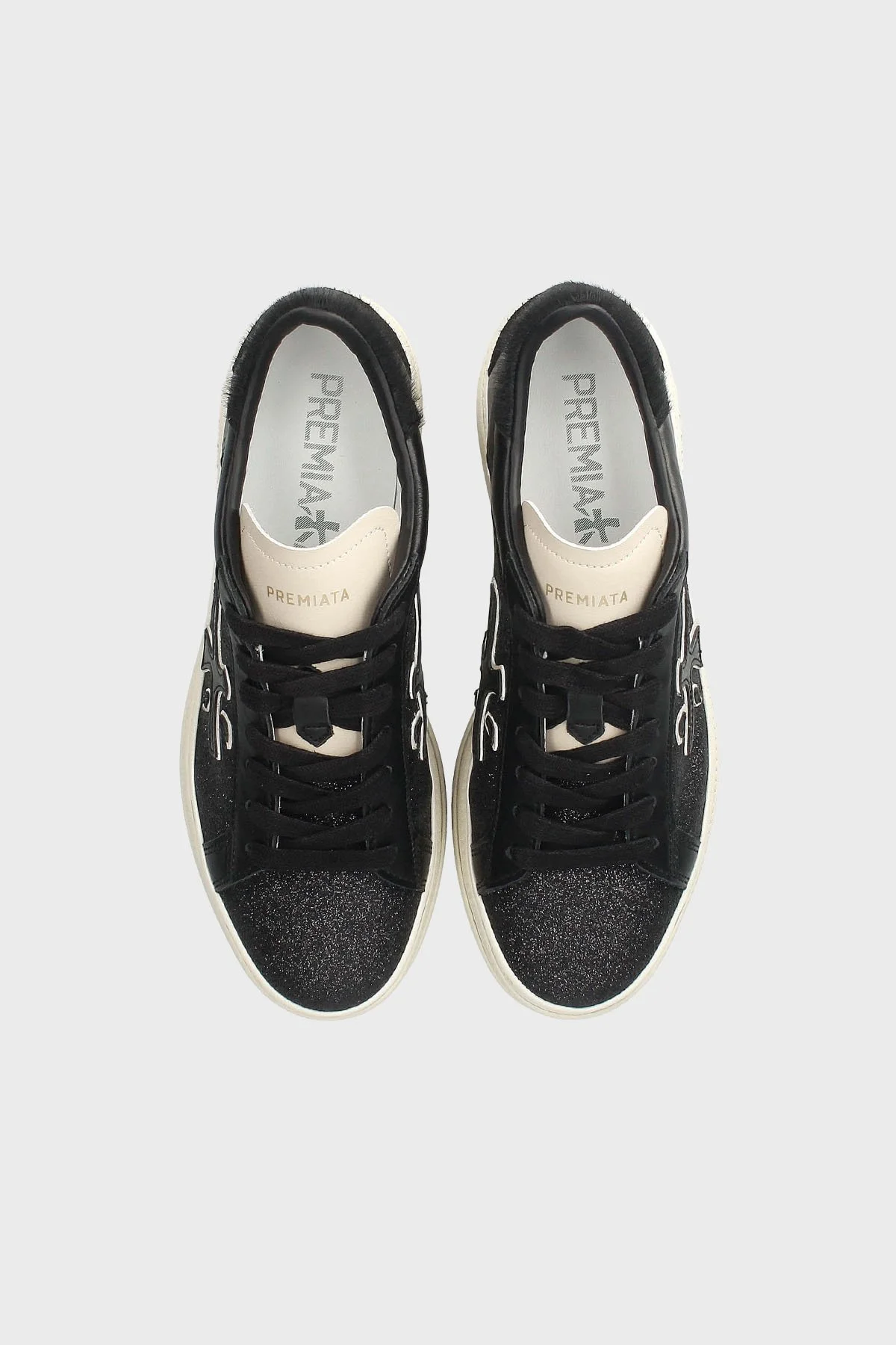 Premiata Simli Deri Karışımlı Sneaker Bayan Ayakkabı CLAUDIA 7755 SİYAH - 3