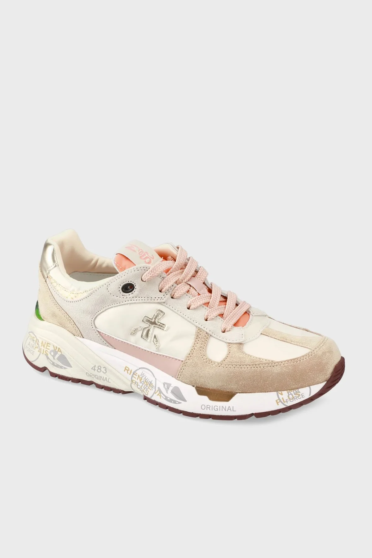 Premiata Süet Detaylı Logolu Sneaker Bayan Ayakkabı MASED 7397 BEJ - 11