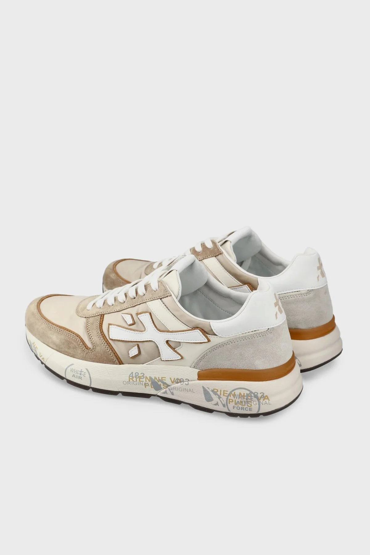 Premiata Süet Detaylı Logolu Sneaker Erkek Ayakkabı MICK 7213 BEJ - 12