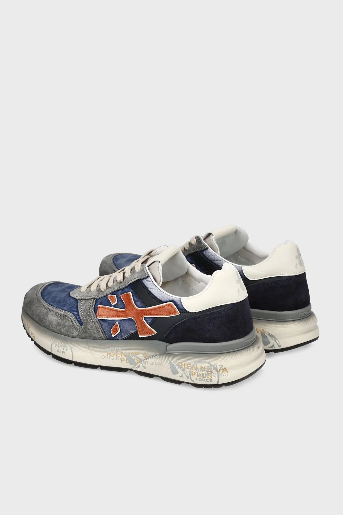 Premiata Süet Detaylı Logolu Sneaker Erkek Ayakkabı MICK 7215 LACİVERT - 12