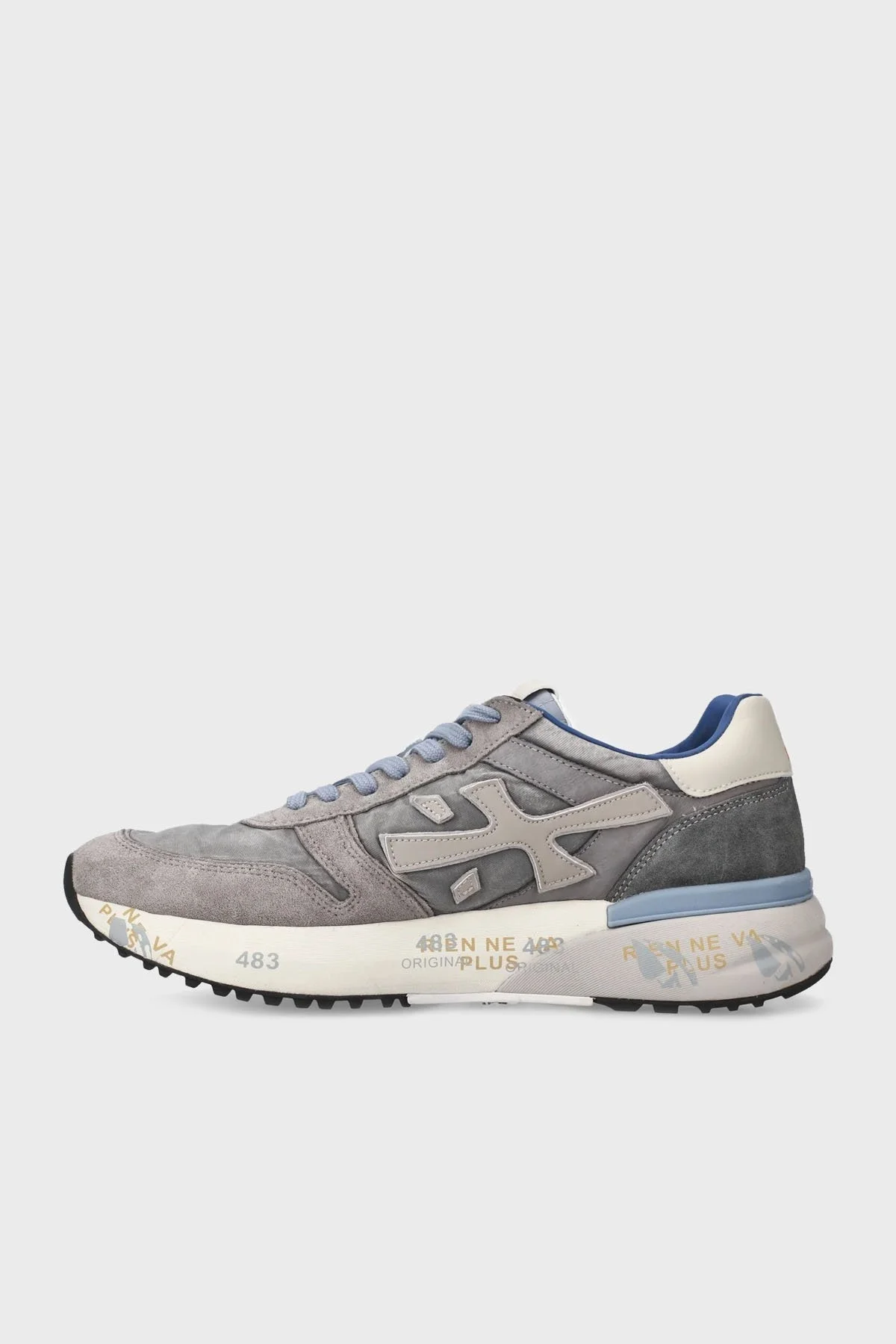 Premiata Süet Detaylı Logolu Sneaker Erkek Ayakkabı MICK 7247 GRİ - 8
