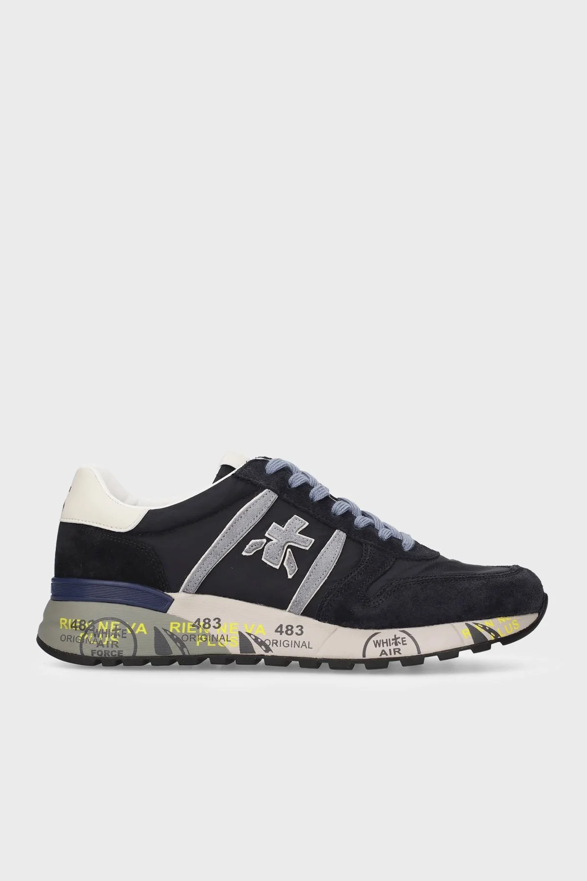 Premiata Süet Detaylı Sneaker Erkek Ayakkabı LANDER 8656 Lacivert - 1