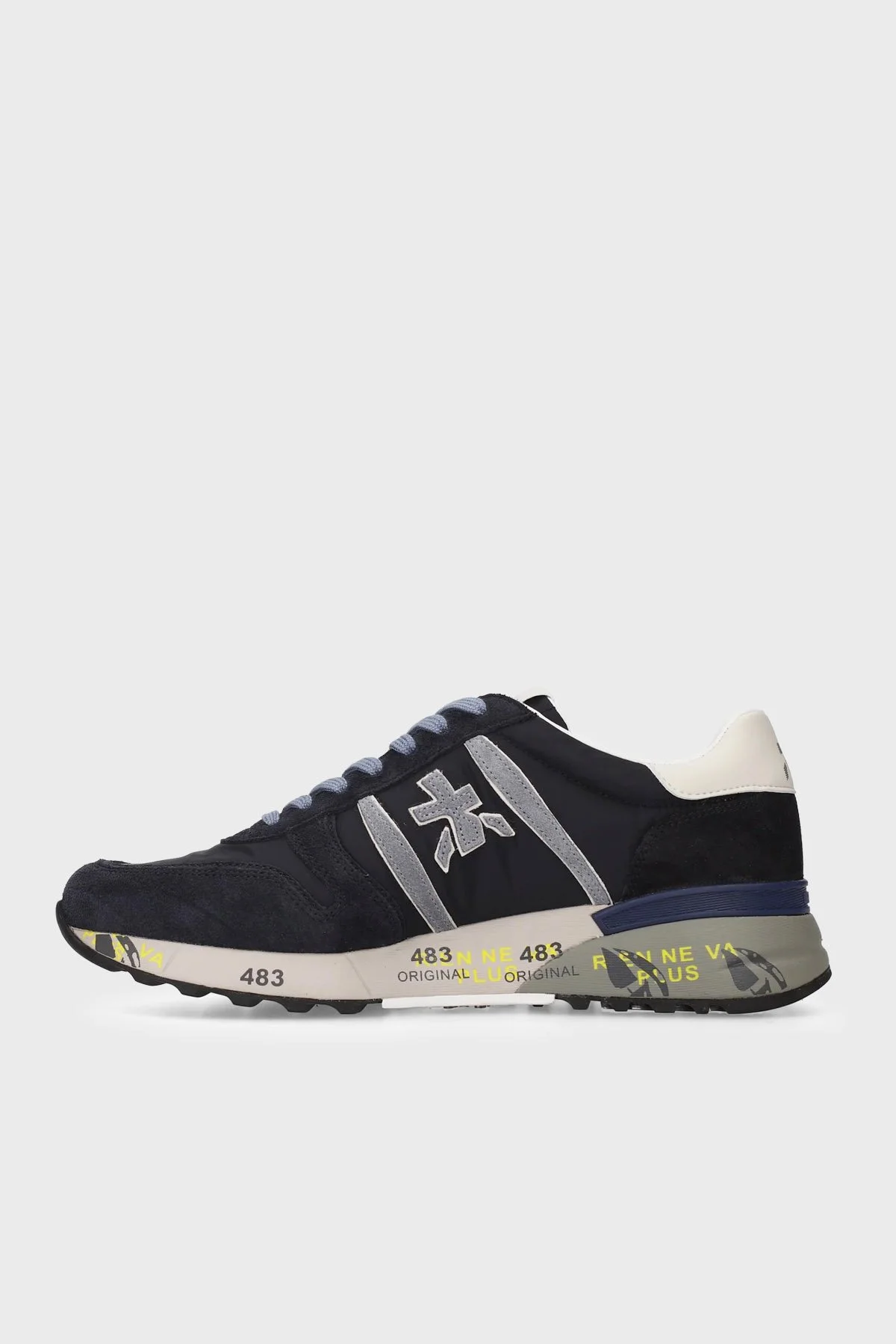 Premiata Süet Detaylı Sneaker Erkek Ayakkabı LANDER 8656 Lacivert - 3