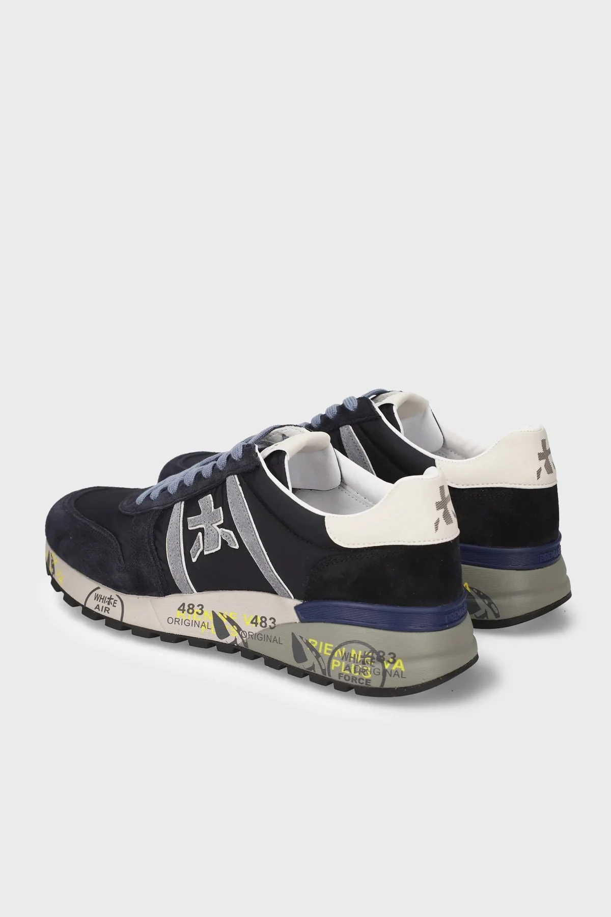 Premiata Süet Detaylı Sneaker Erkek Ayakkabı LANDER 8656 Lacivert - 4