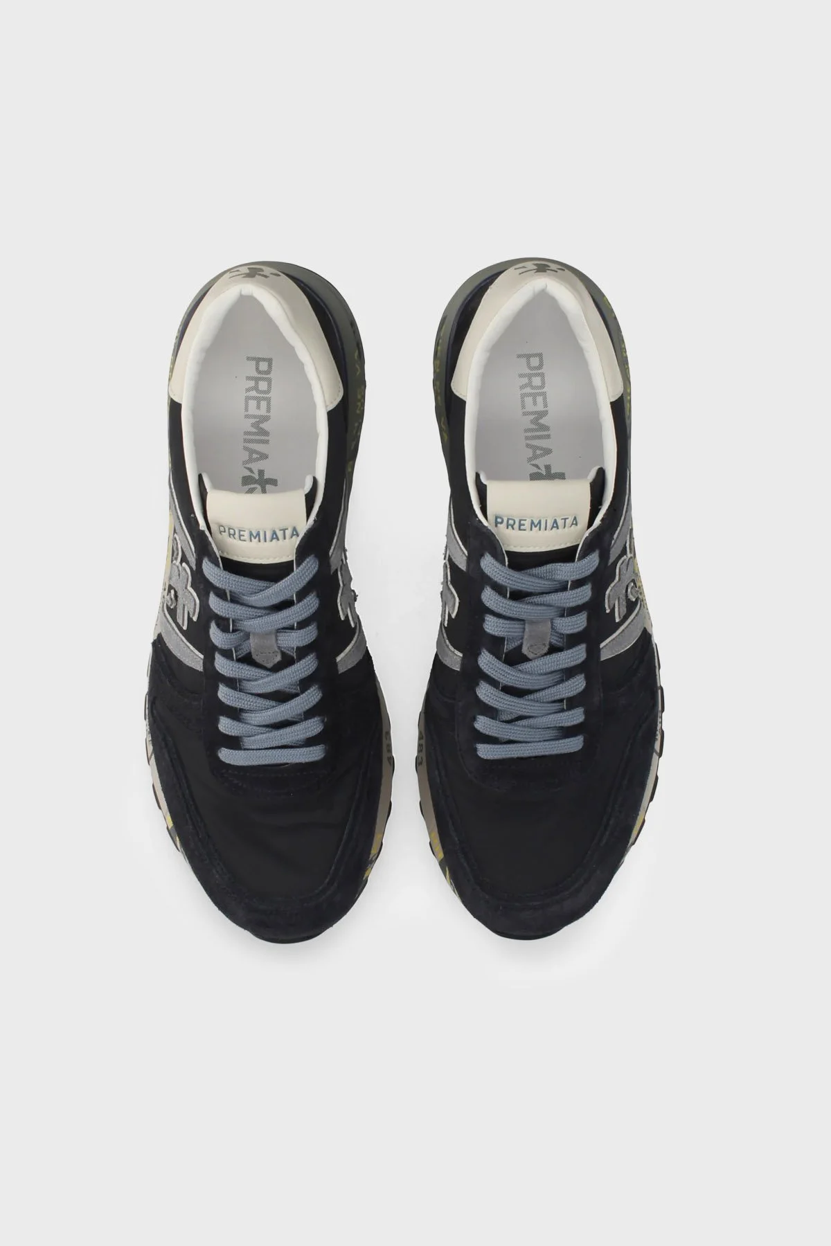Premiata Süet Detaylı Sneaker Erkek Ayakkabı LANDER 8656 Lacivert - 5
