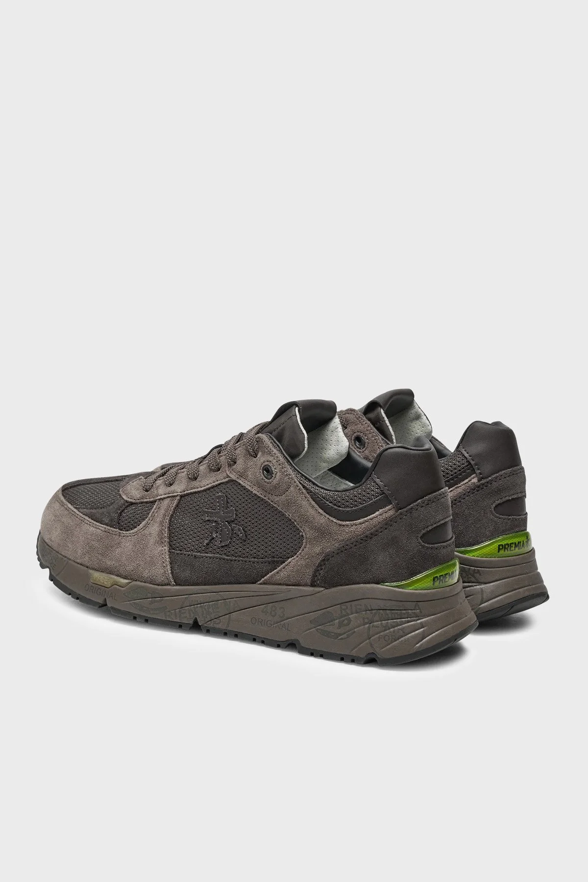 Premiata Süet Detaylı Sneaker Erkek Ayakkabı MASE 6875 Kahve - 3