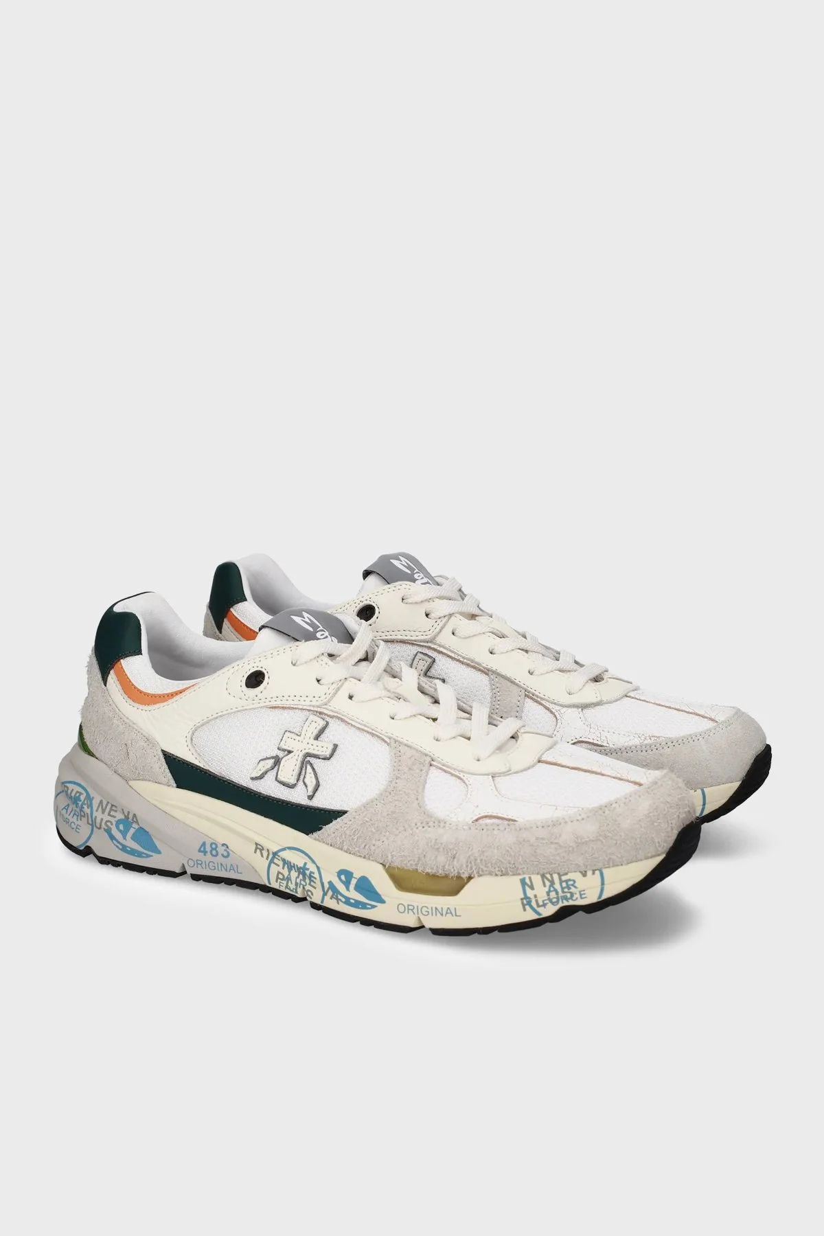 Premiata Süet Detaylı Sneaker Erkek Ayakkabı MASE 8111 EKRU - 4