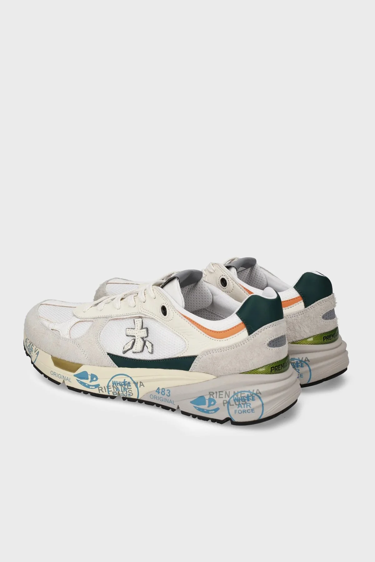 Premiata Süet Detaylı Sneaker Erkek Ayakkabı MASE 8111 EKRU - 5