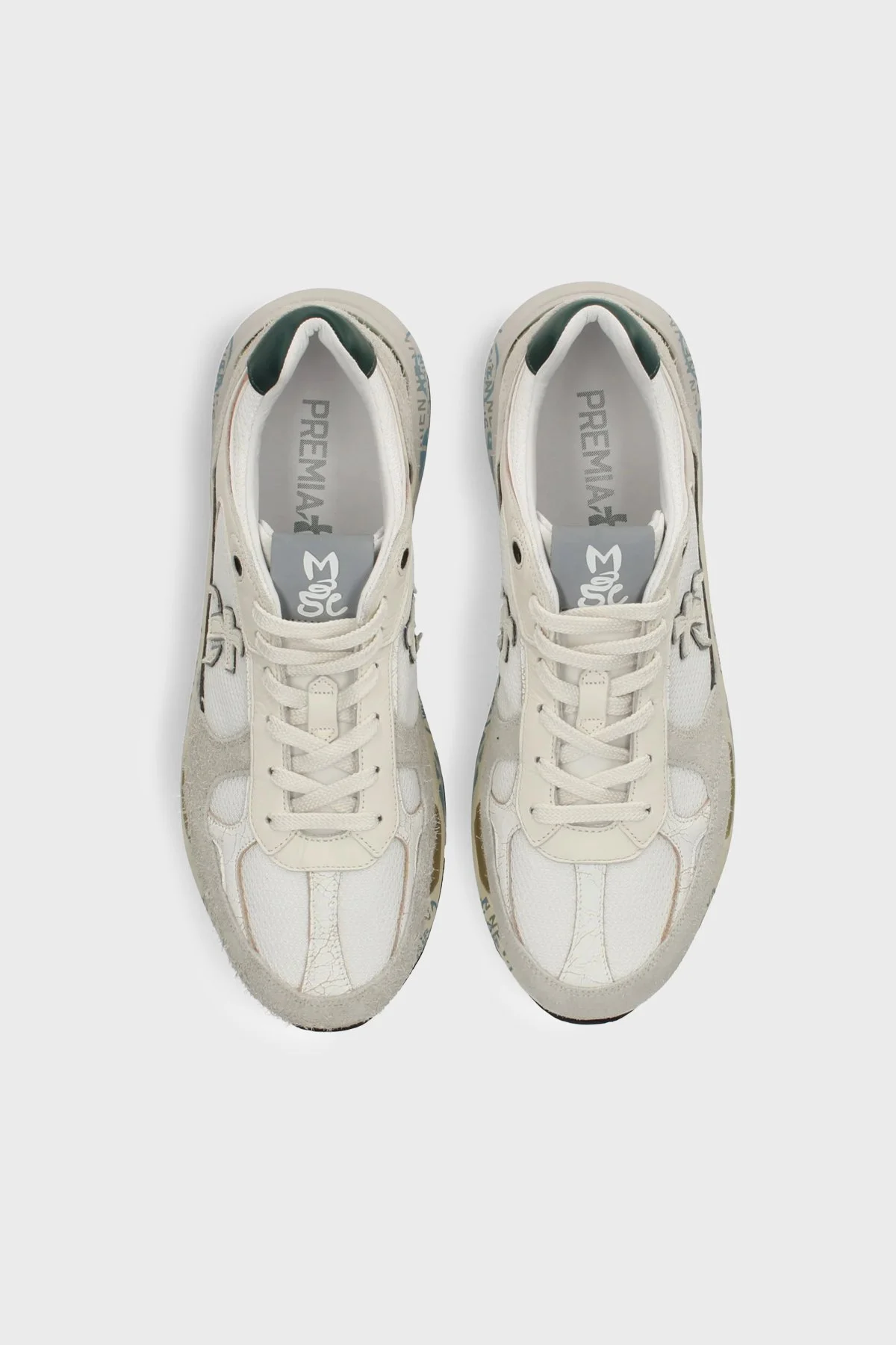 Premiata Süet Detaylı Sneaker Erkek Ayakkabı MASE 8111 EKRU - 6