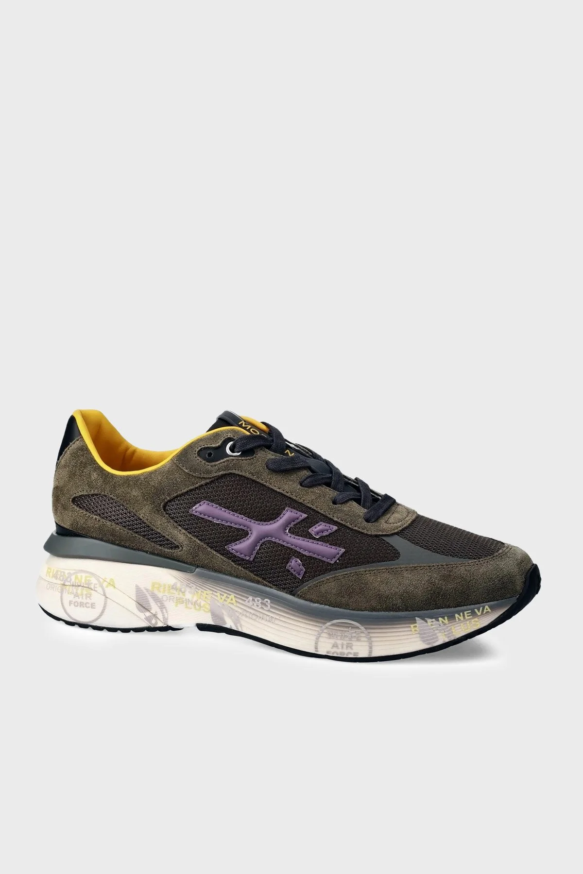 Premiata Süet Detaylı Sneaker Erkek Ayakkabı MOERUN 7771 Haki - 5