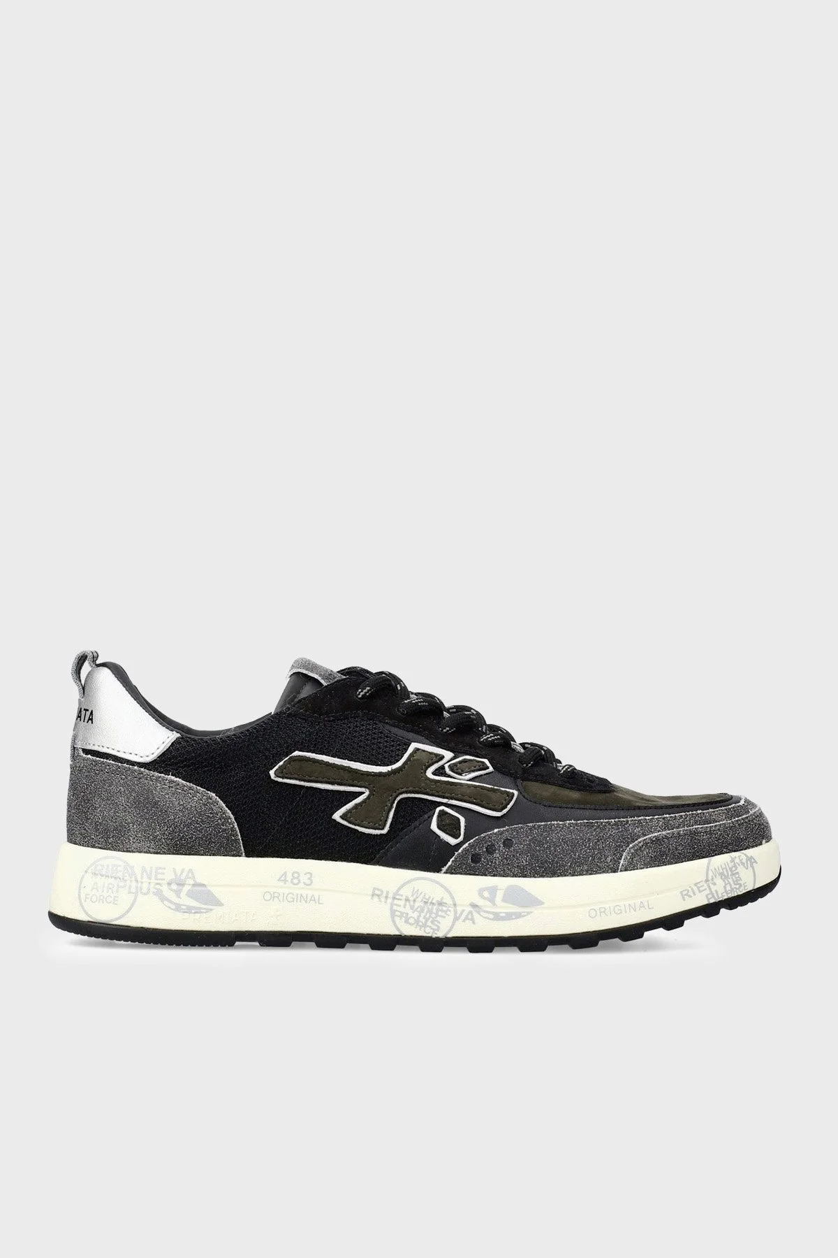 Premiata Süet Detaylı Sneaker Erkek Ayakkabı NOUS 7723 Siyah - 1