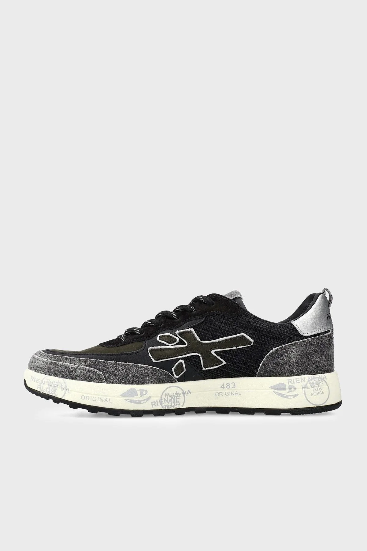 Premiata Süet Detaylı Sneaker Erkek Ayakkabı NOUS 7723 Siyah - 3