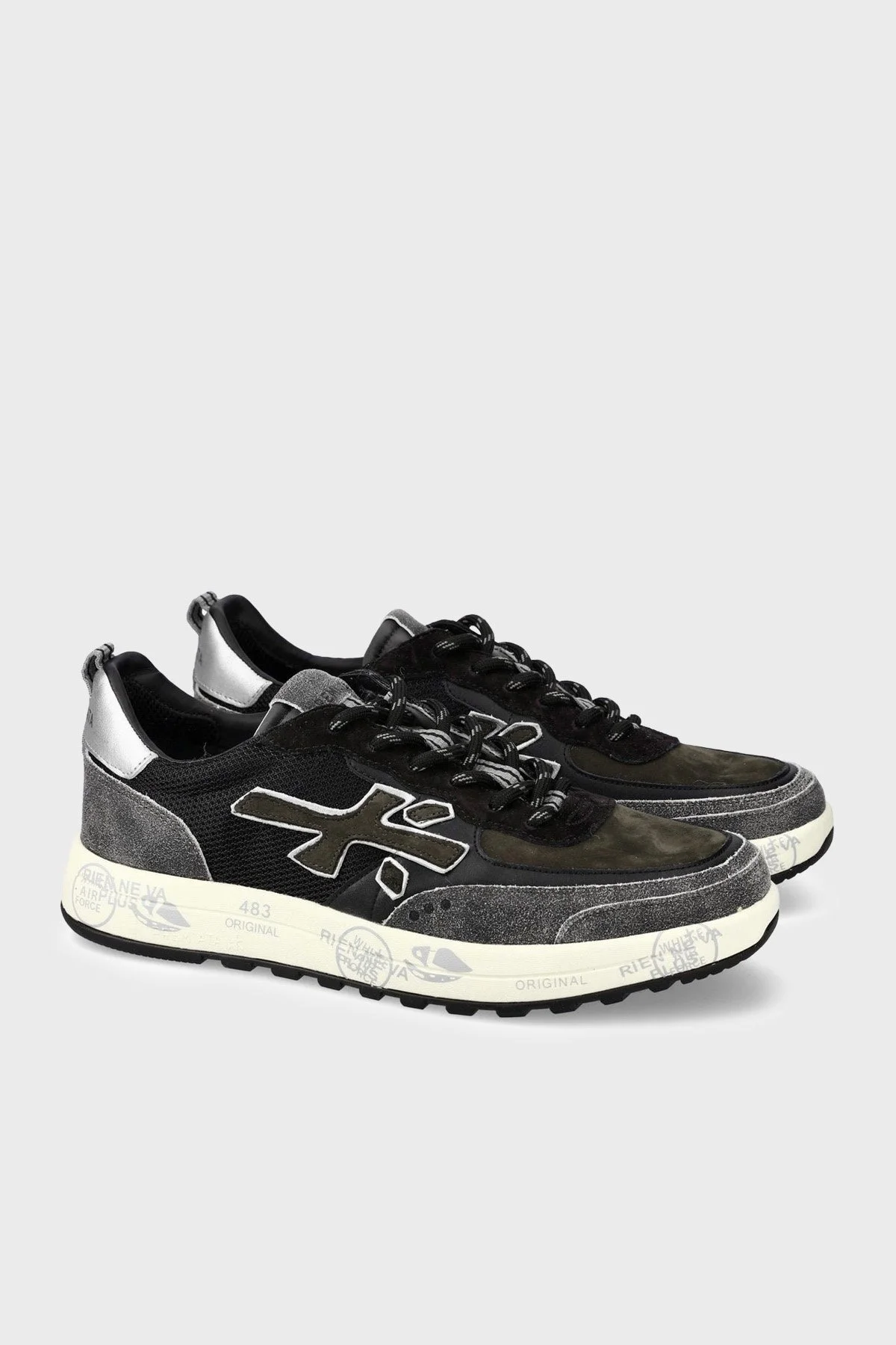 Premiata Süet Detaylı Sneaker Erkek Ayakkabı NOUS 7723 Siyah - 4