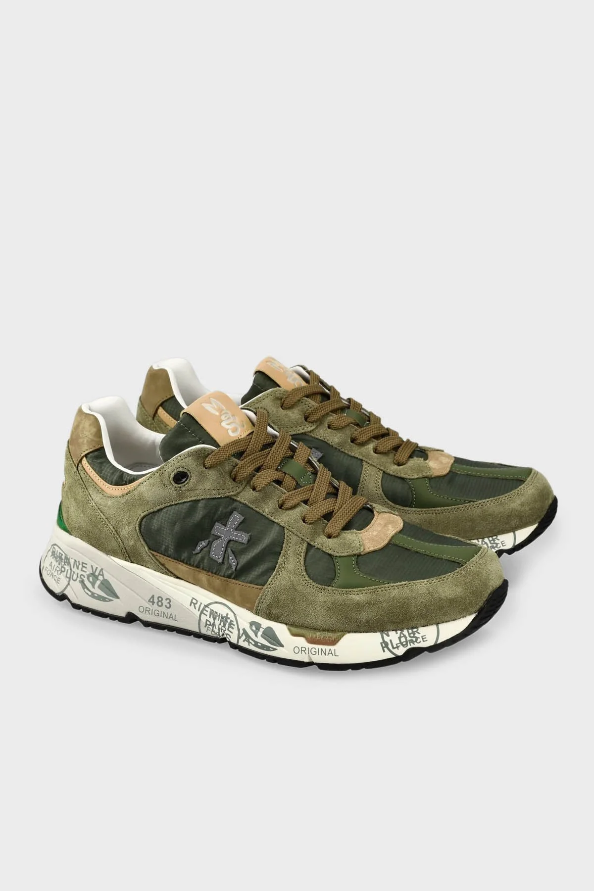 Premiata Süet Logolu Sneaker Erkek Ayakkabı MASE 7235 HAKİ - 9