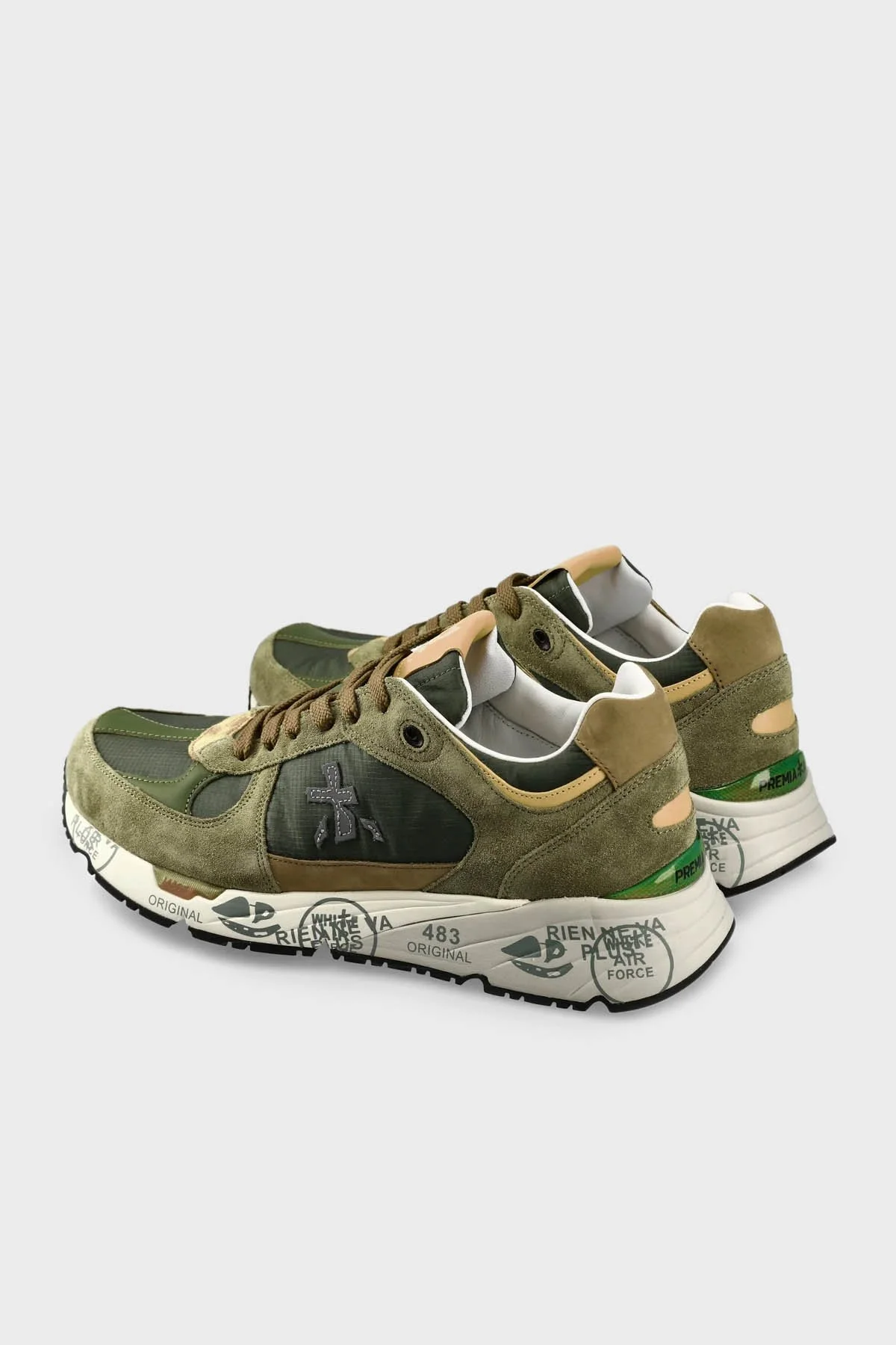 Premiata Süet Logolu Sneaker Erkek Ayakkabı MASE 7235 HAKİ - 11