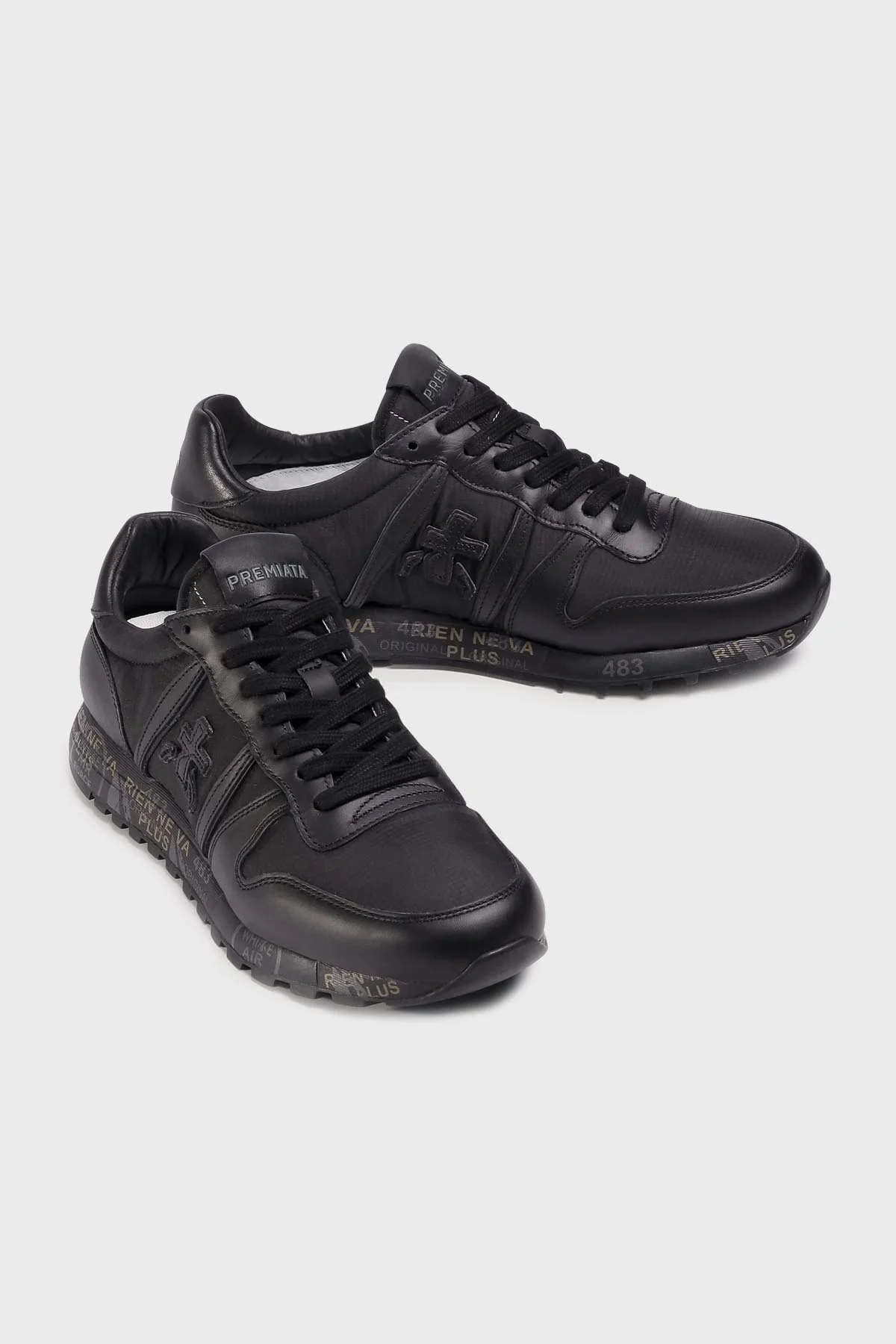 Premiata Tabanı Baskılı Deri Günlük Spor Erkek Ayakkabı ERIC VAR 4939 SİYAH - 5