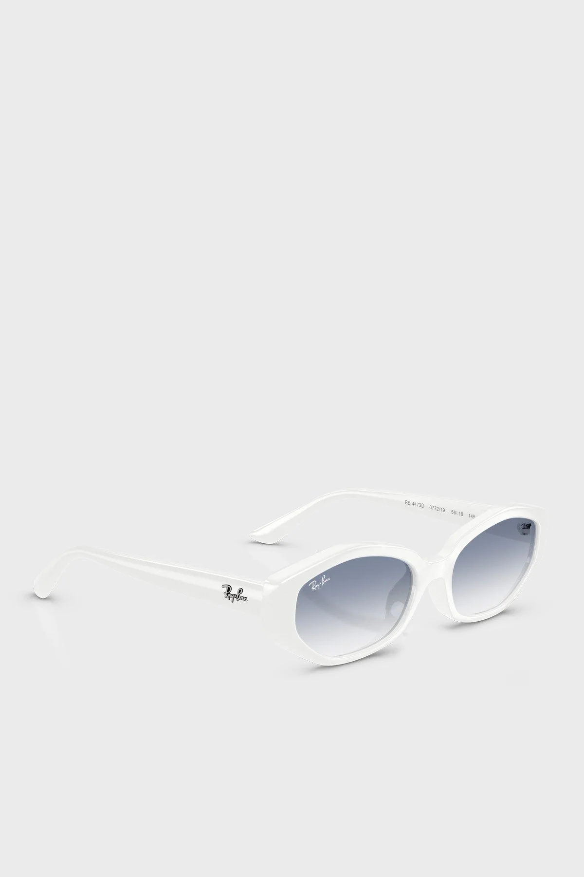 Ray Ban Asimetrik Güneş Unisex Gözlük 0RB4473D 677219 56 Beyaz - 4