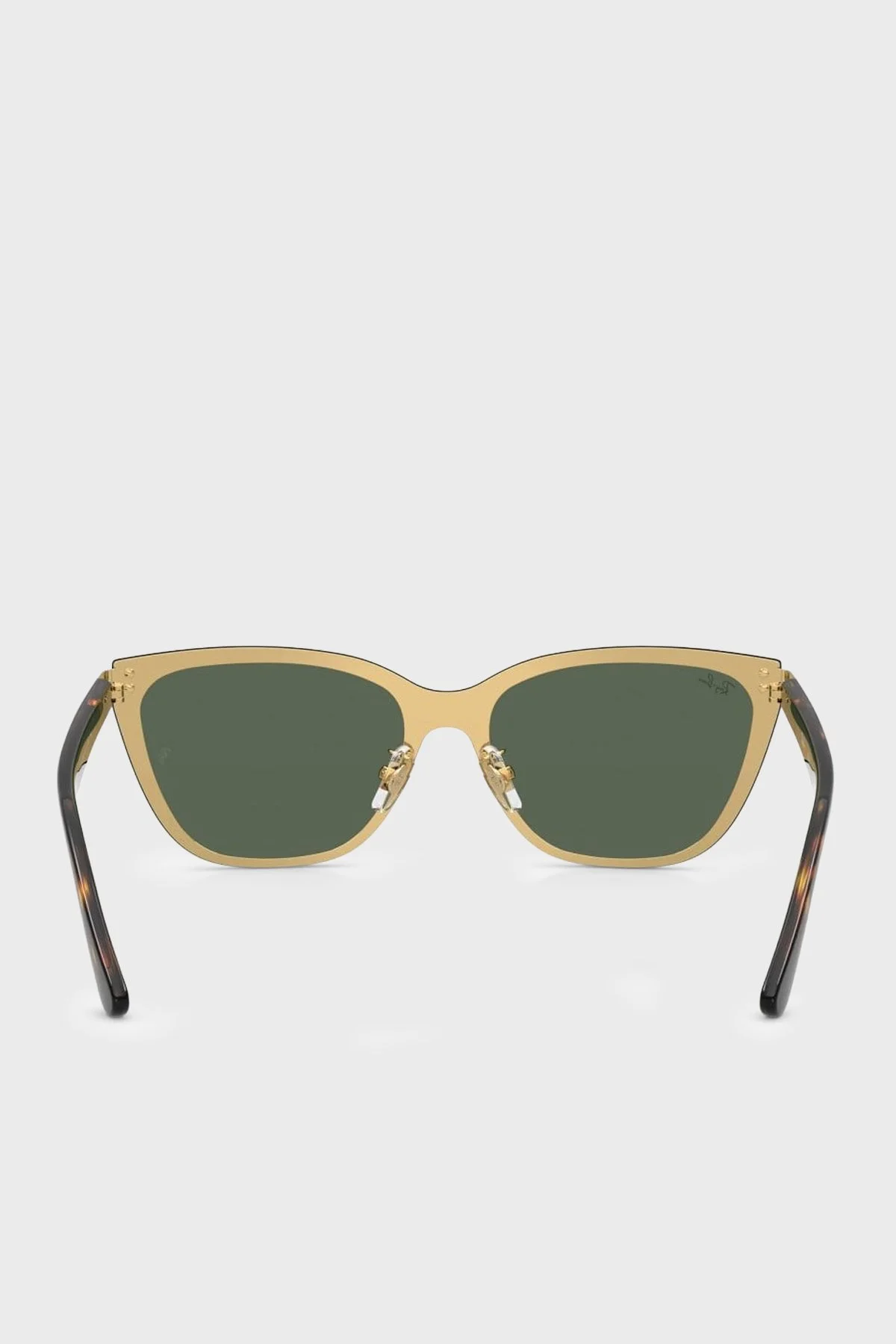 Ray Ban Logolu Cat Eye Güneş Unisex Gözlük 0RB3798D 00171 45 Altın - 3