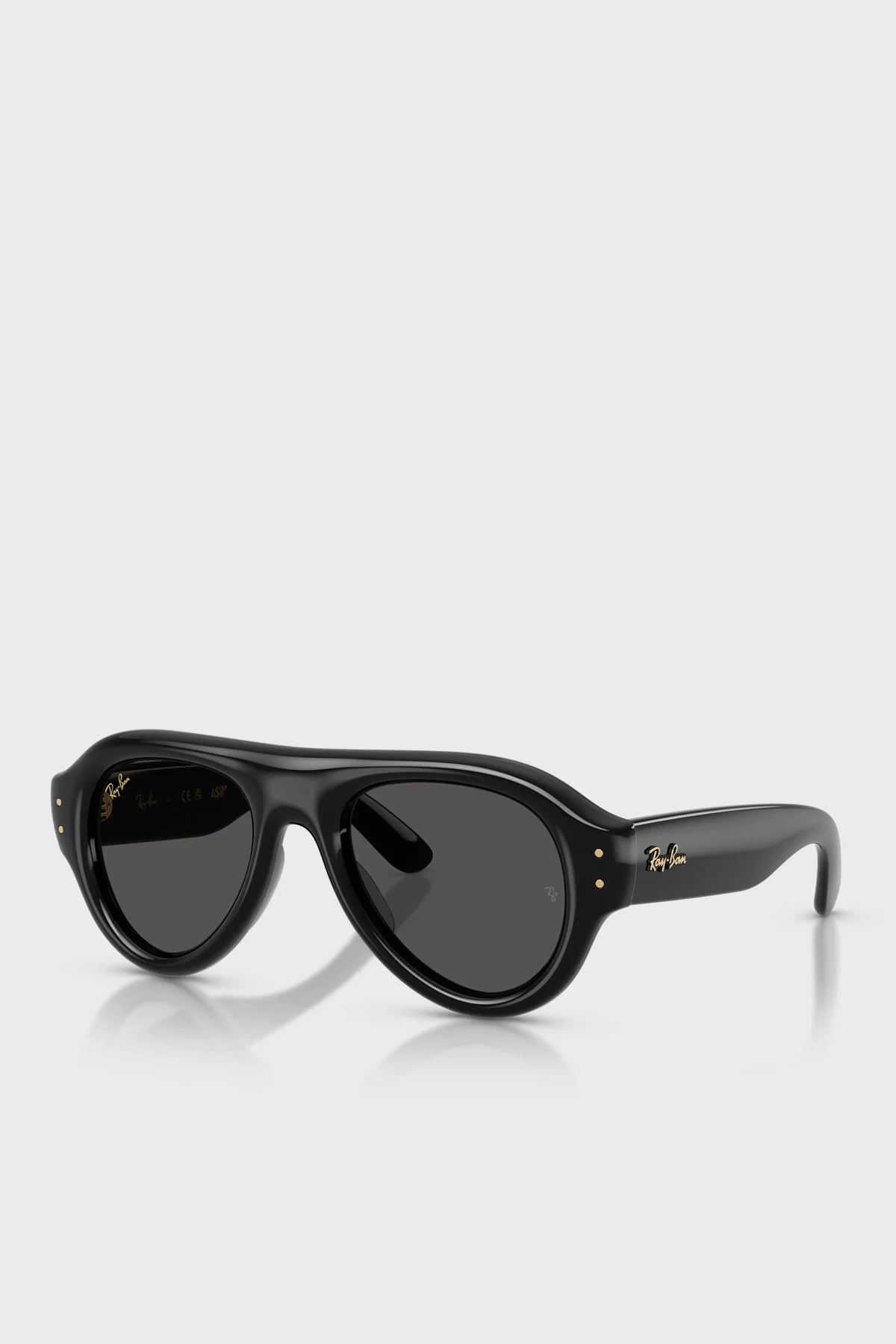 Ray Ban Logolu Güneş Unisex Gözlük 0RB4925 60187 52 Siyah - 1