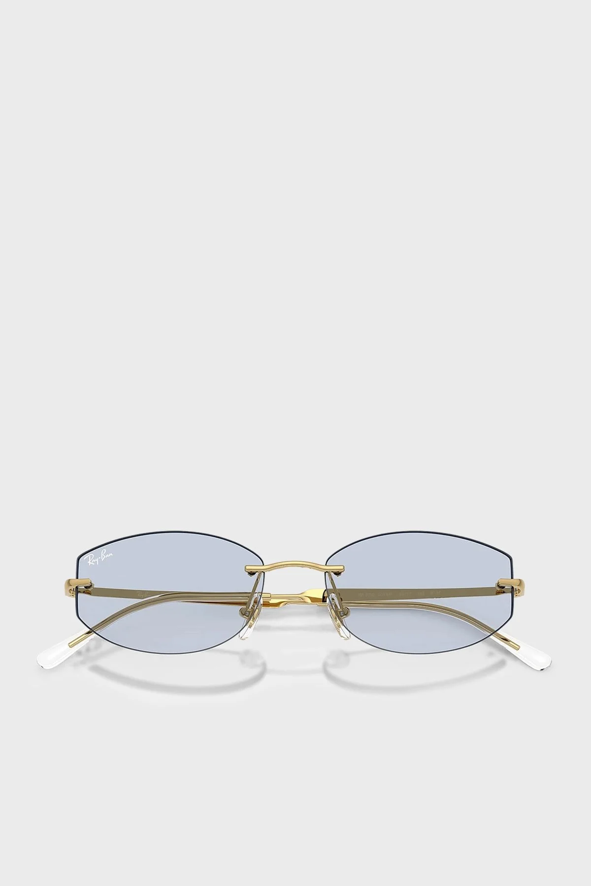 Ray Ban Logolu Phantos Güneş Unisex Gözlük 0RB3792 001MF 55 Altın - 3